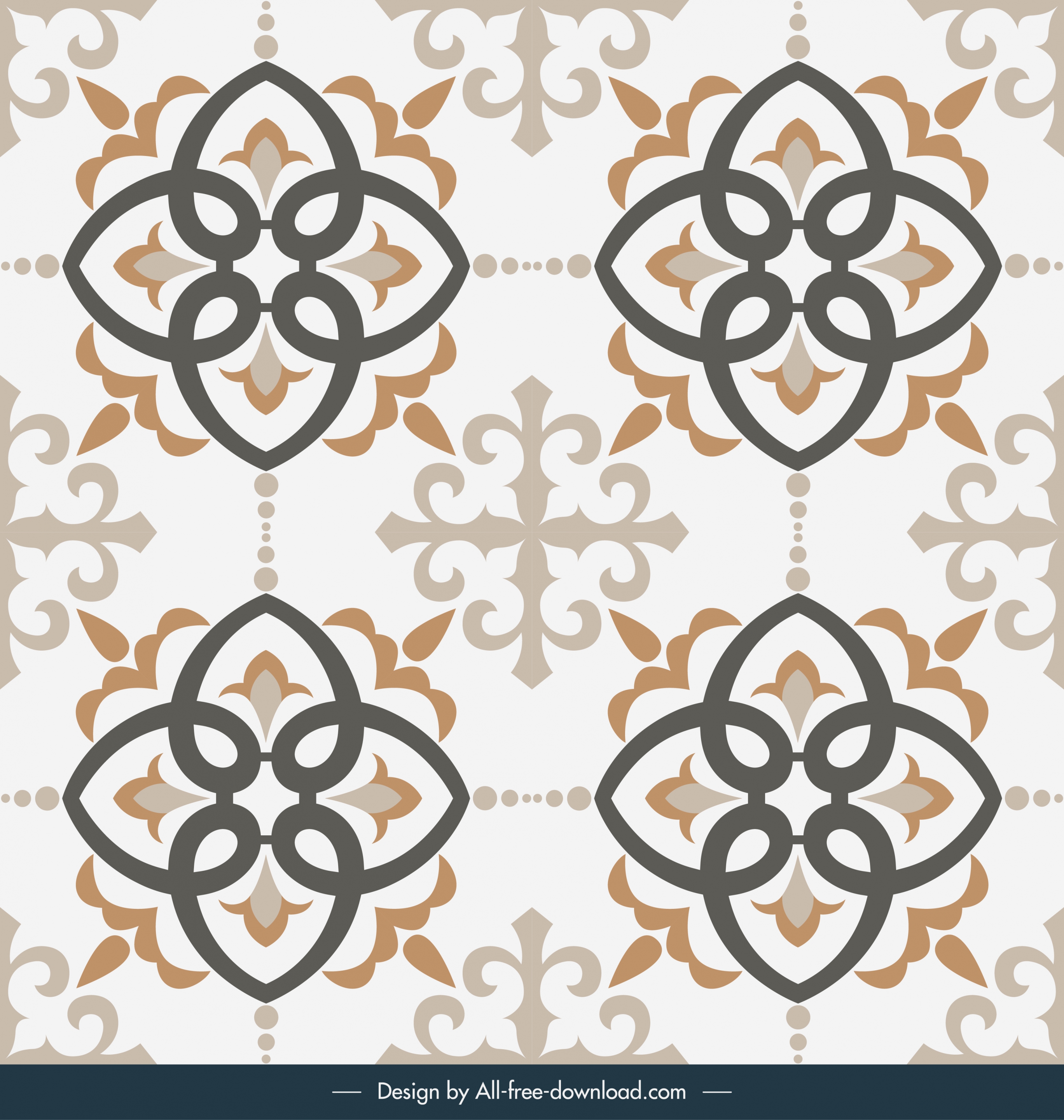 tile pattern template symmetric design classic elegant decor