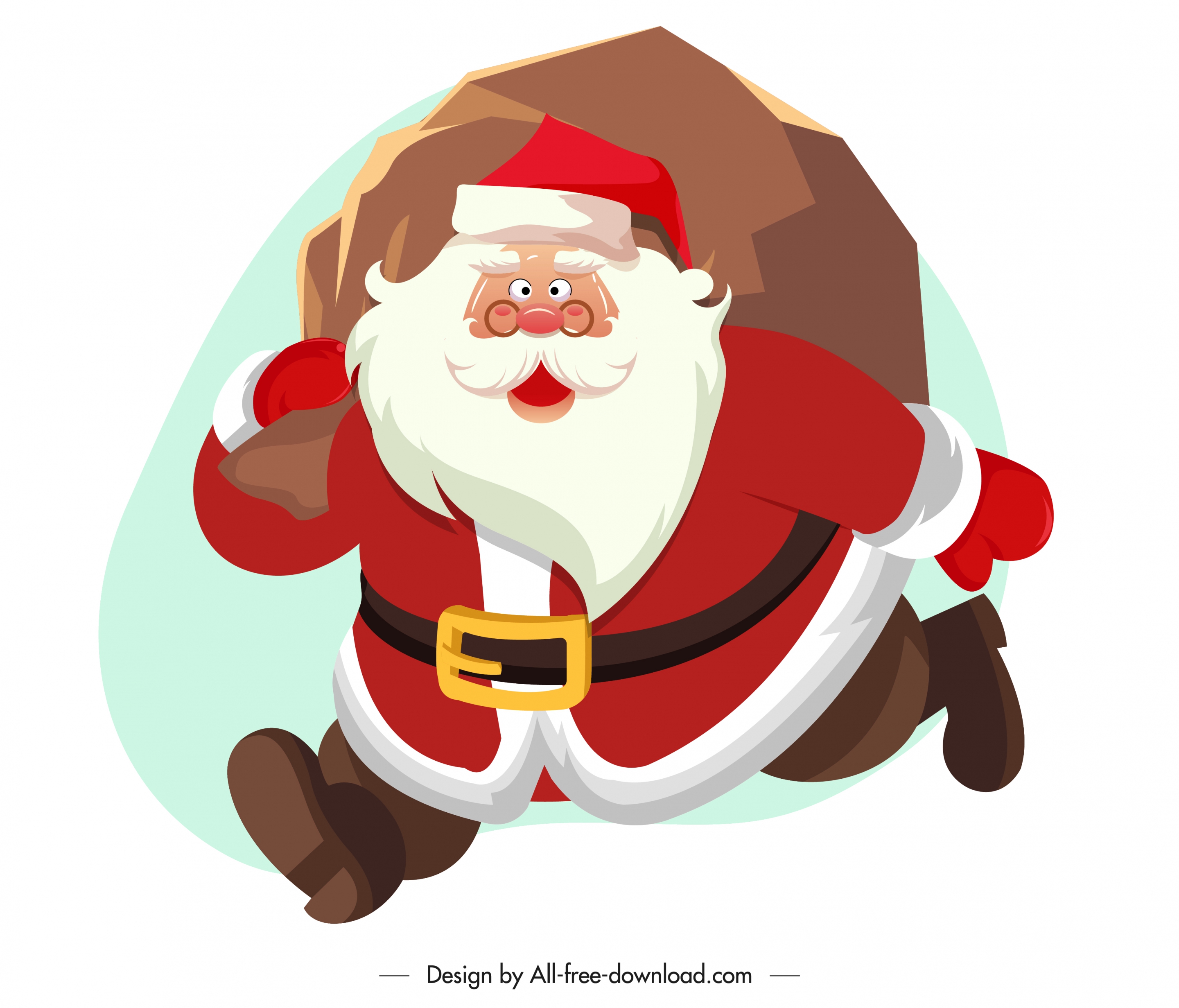 santa claus icon funny cartoon character sketch