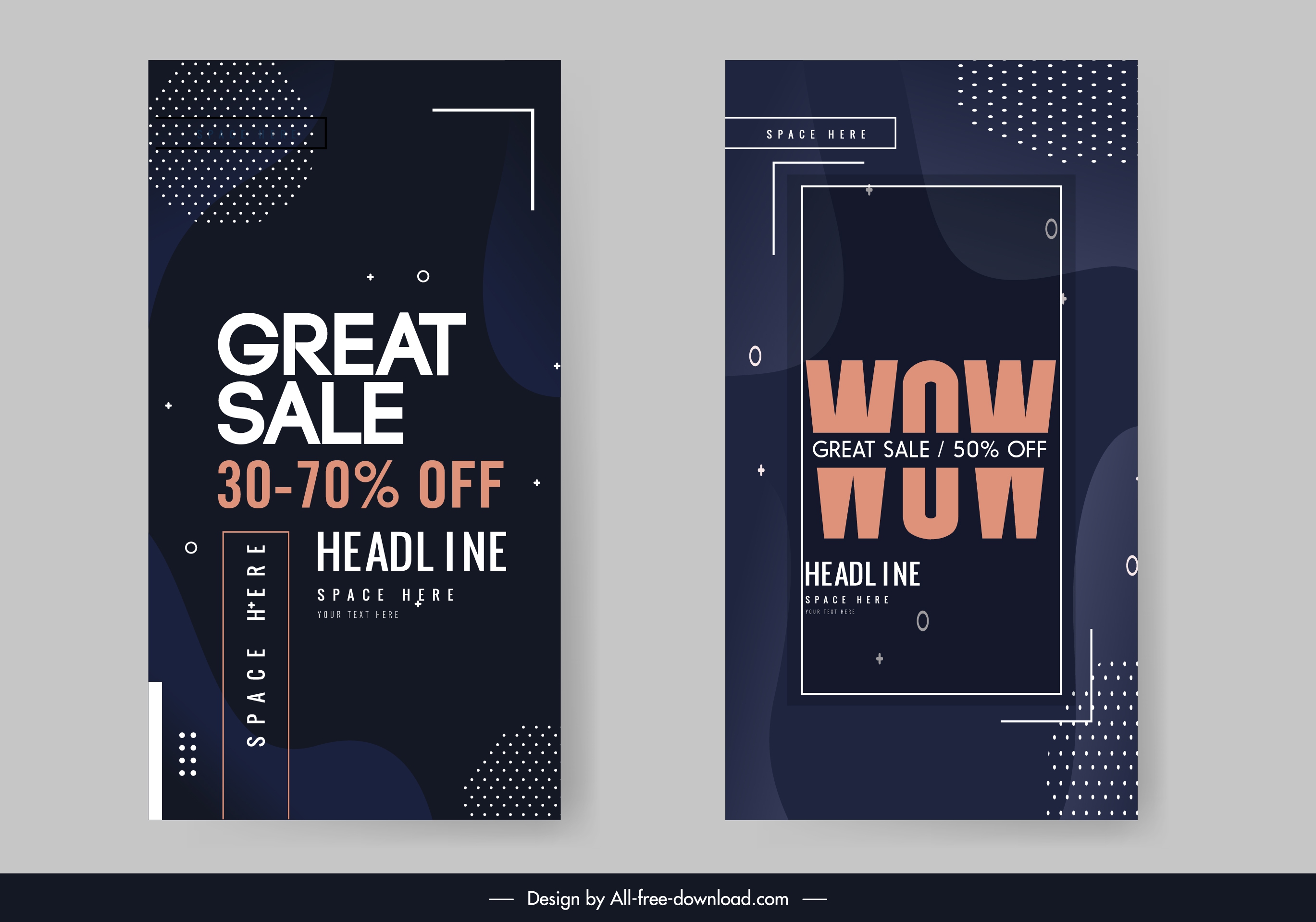 sale banner template modern elegant dark decor