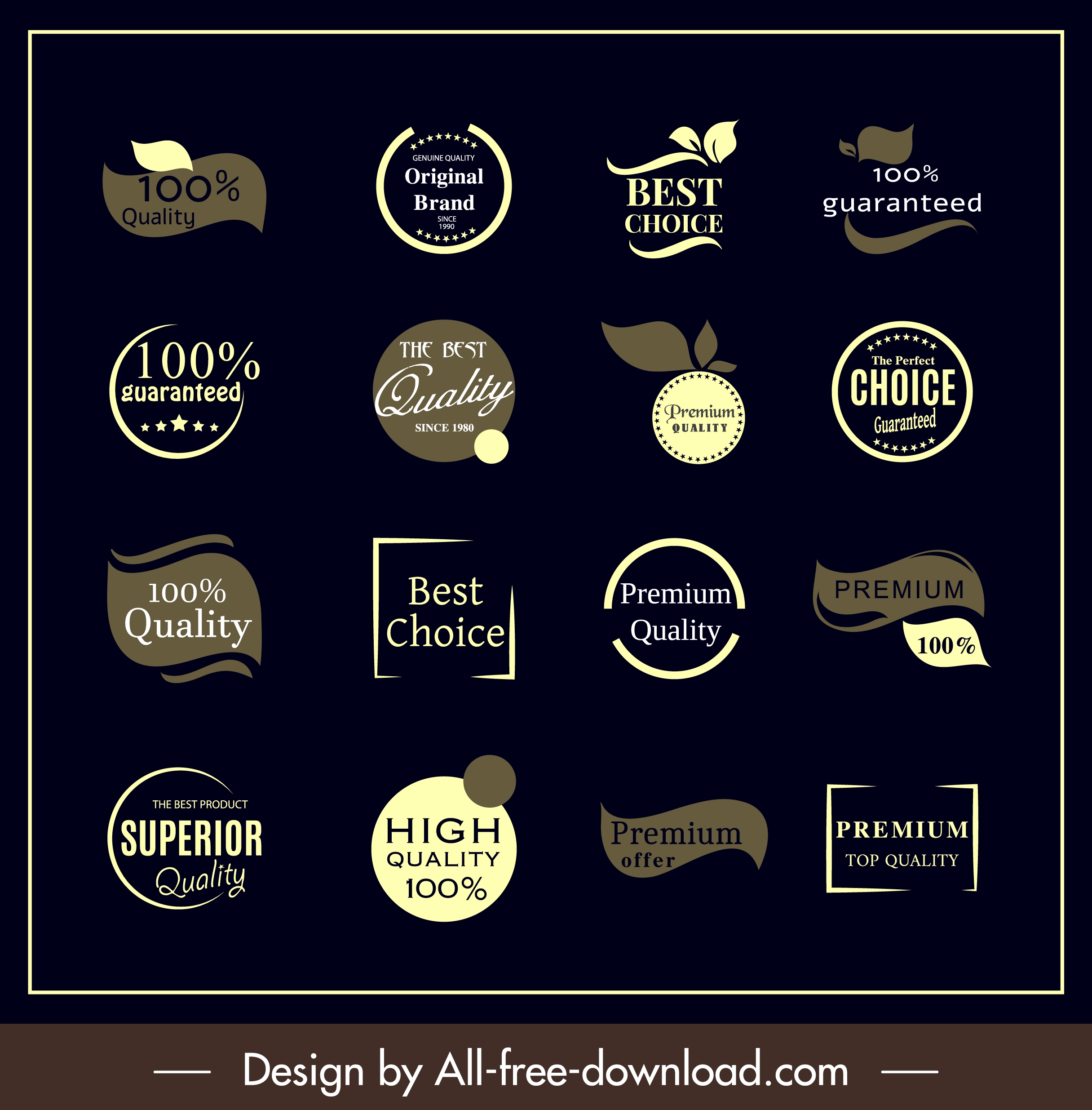 sales labels templates classic dark shapes flat design