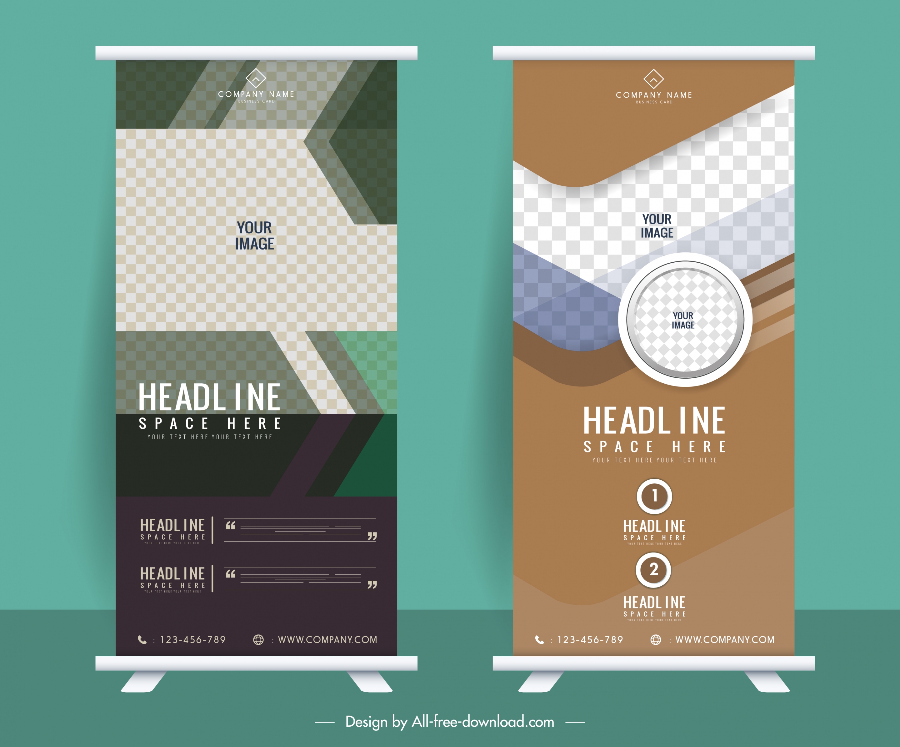 corporate banner templates elegant modern checkered vertical design