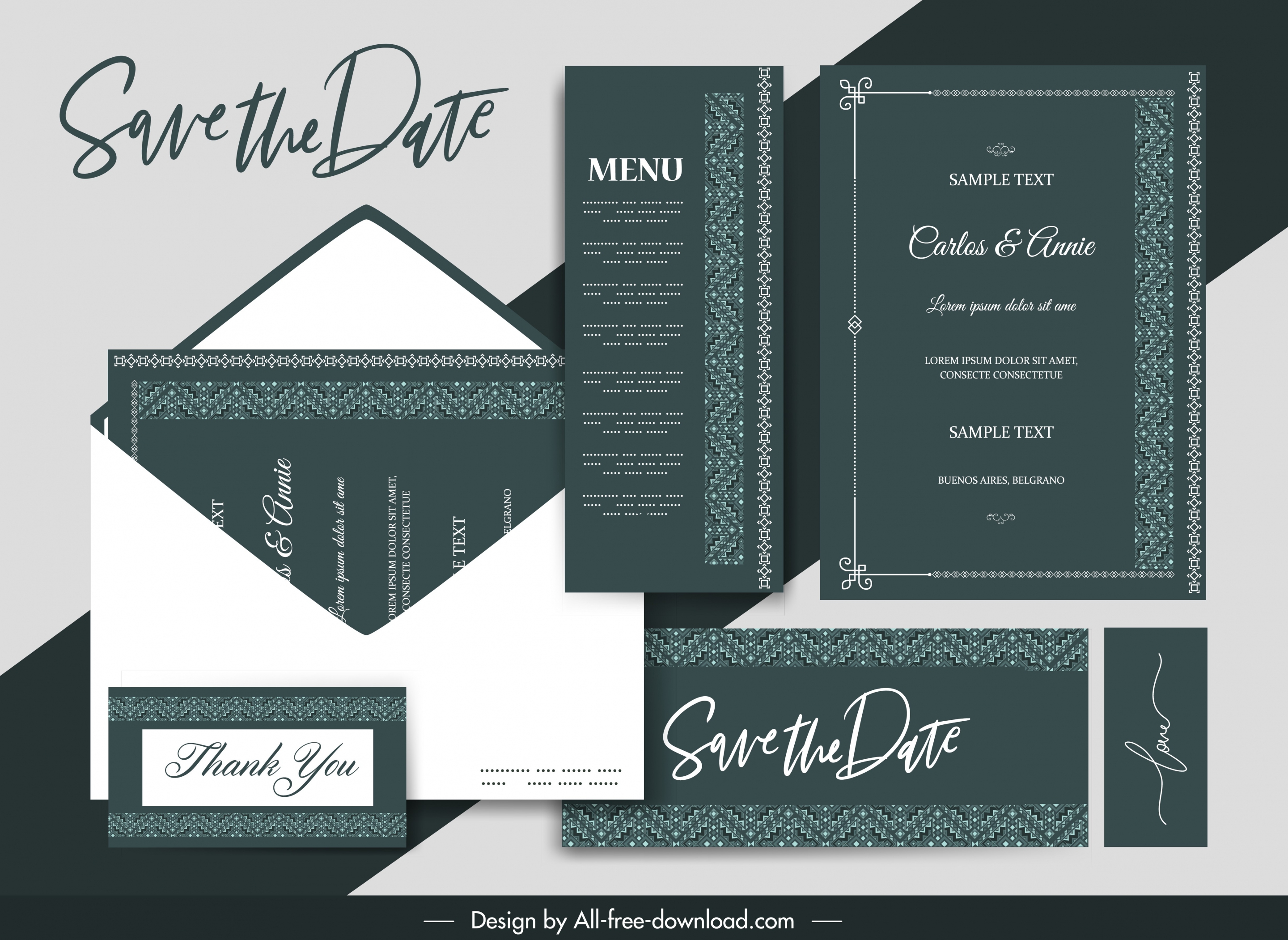 wedding templates elegant traditional border decor