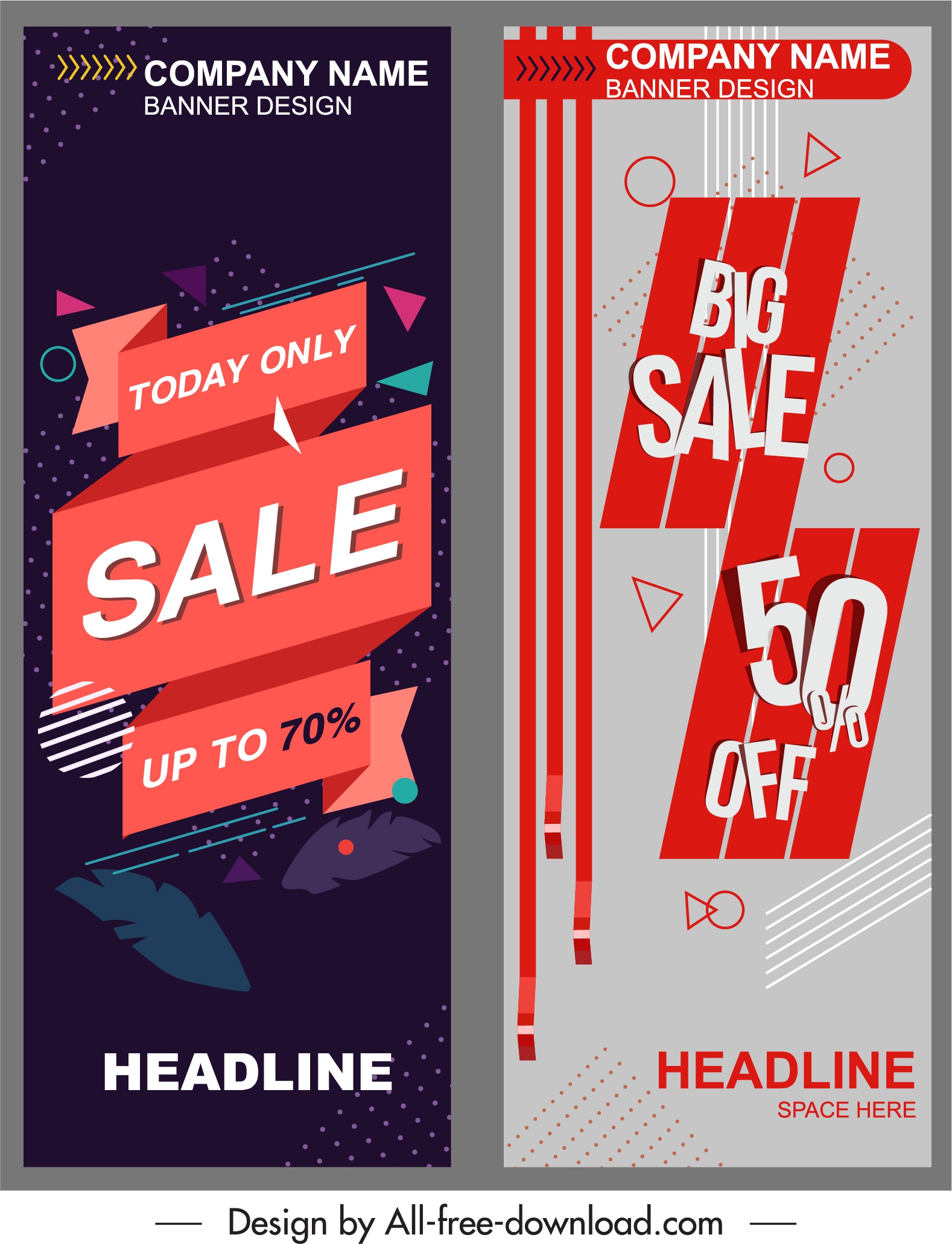 sale banner template modern decor vertical standee shape