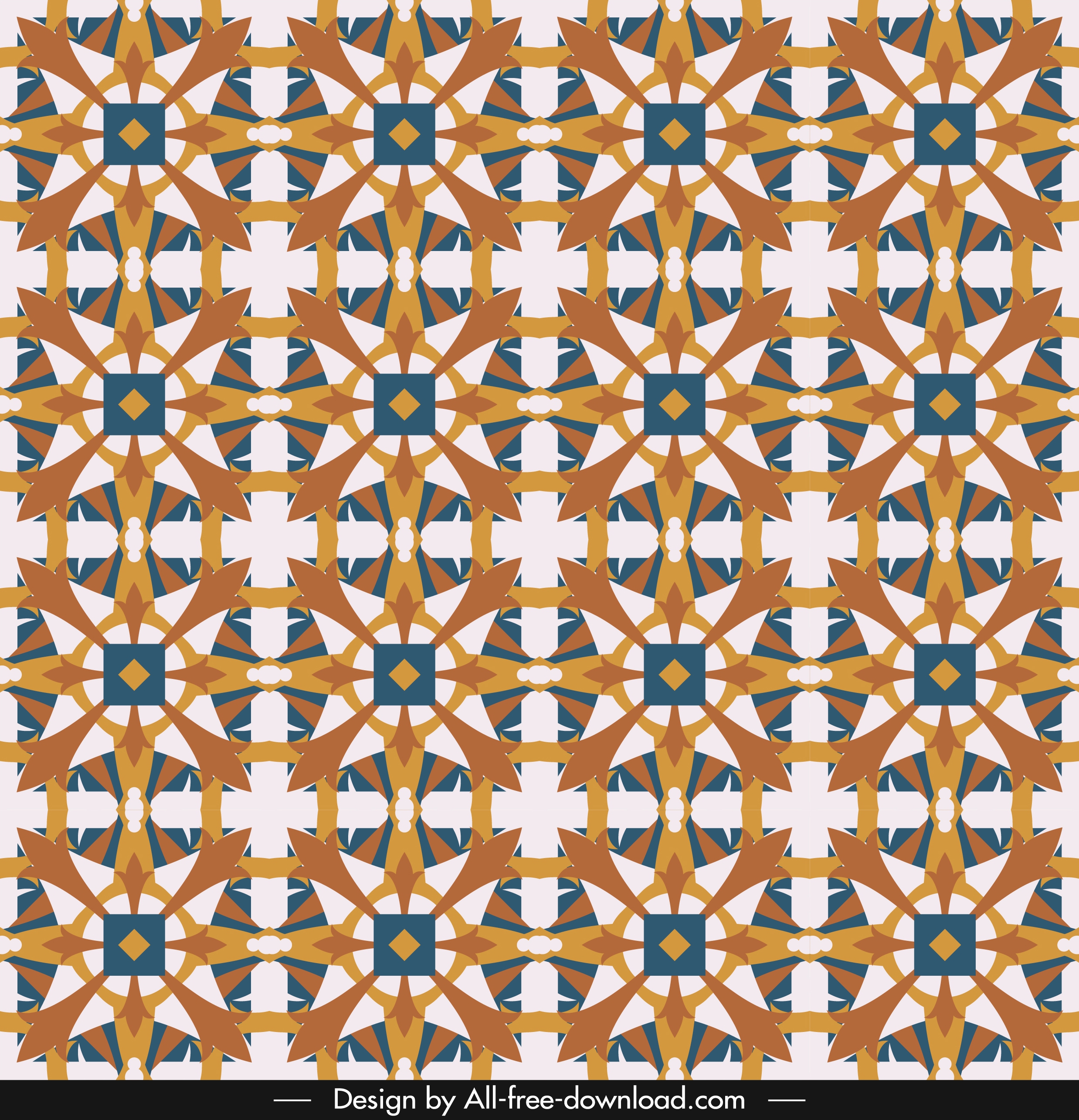 pattern template multicolored repeating symmetrical seamless shapes