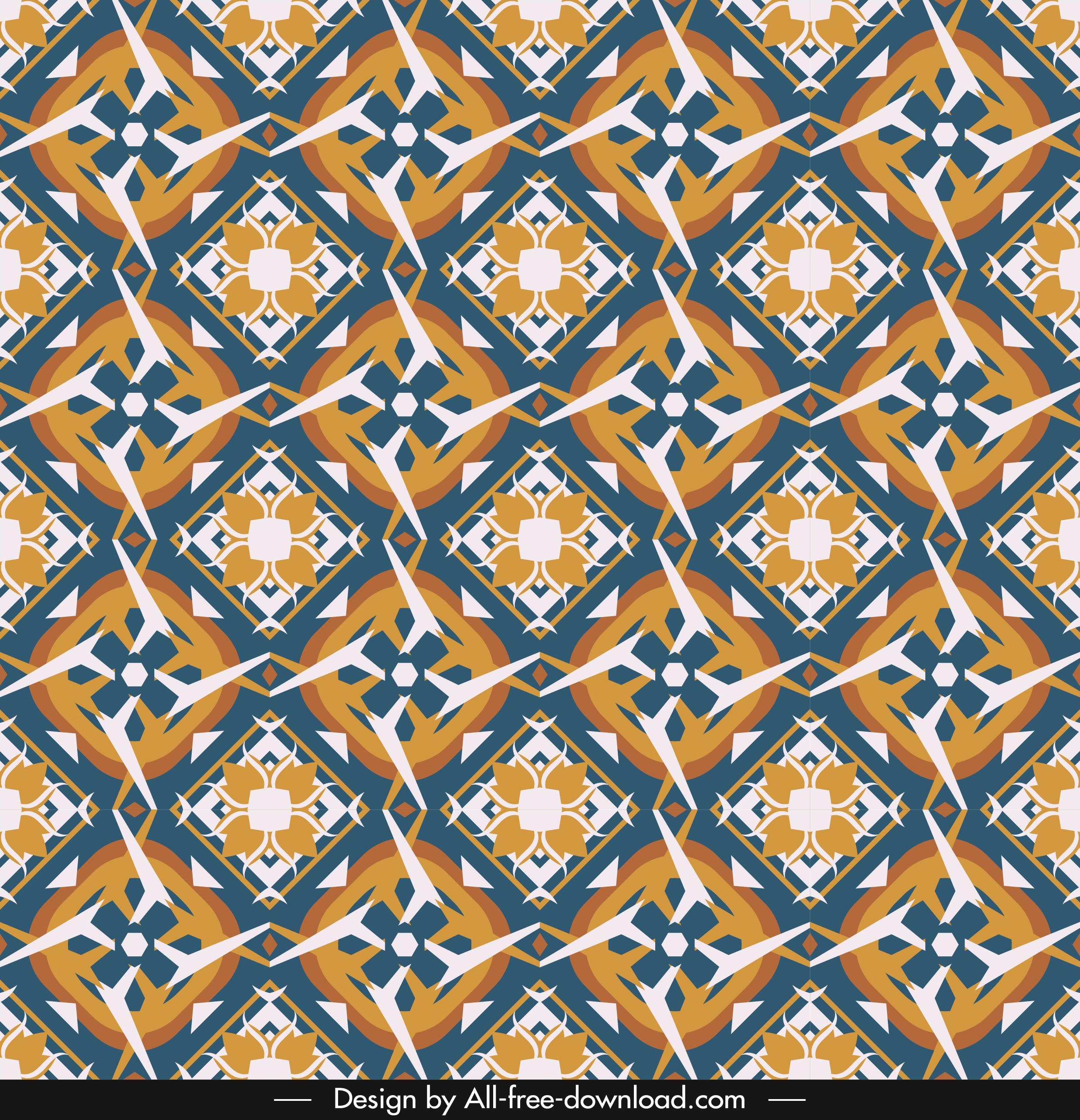 classical pattern template colorful flat repeating symmetric sketch