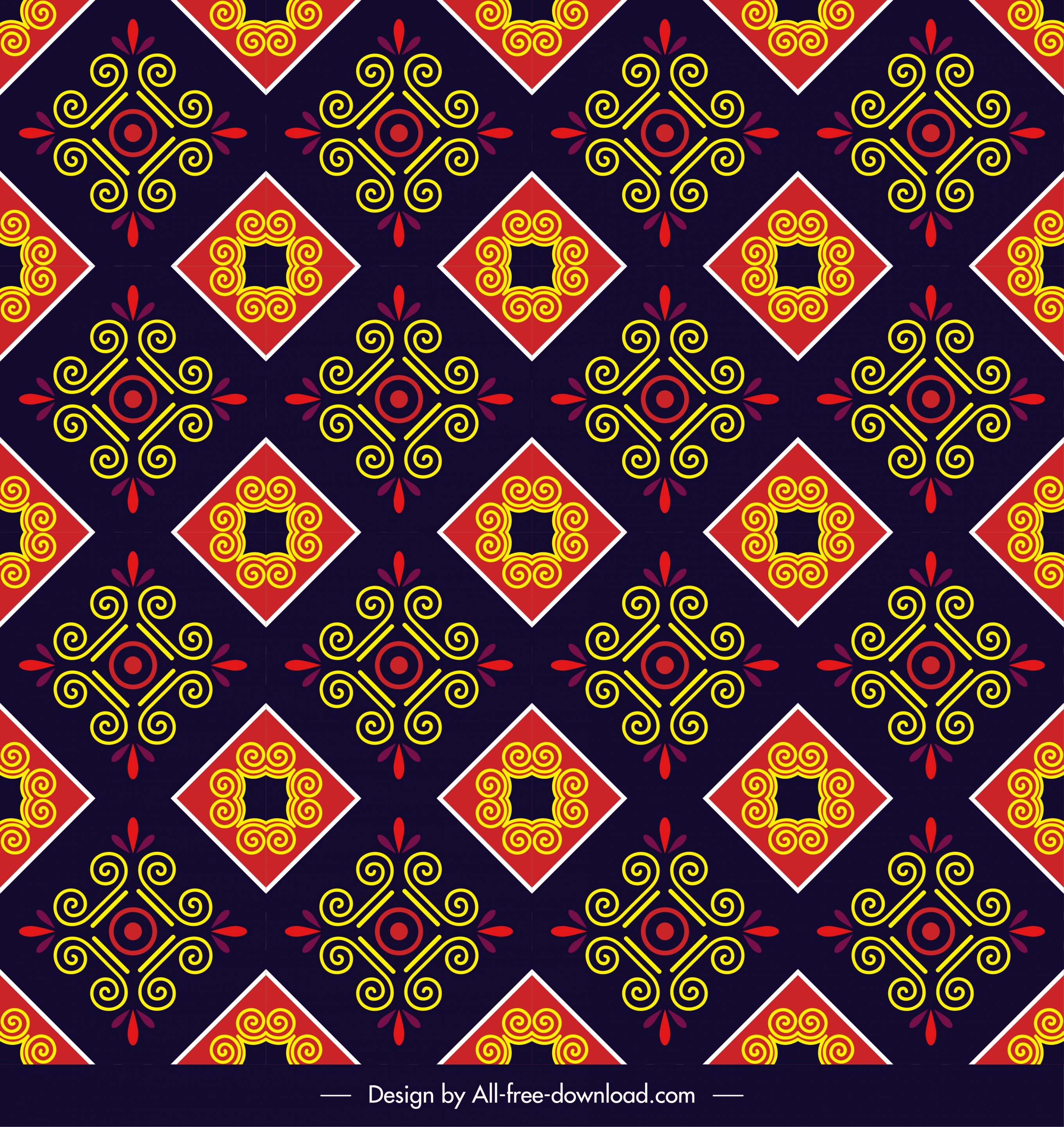 pattern template multicolored flat repeating symmetric elegant decor