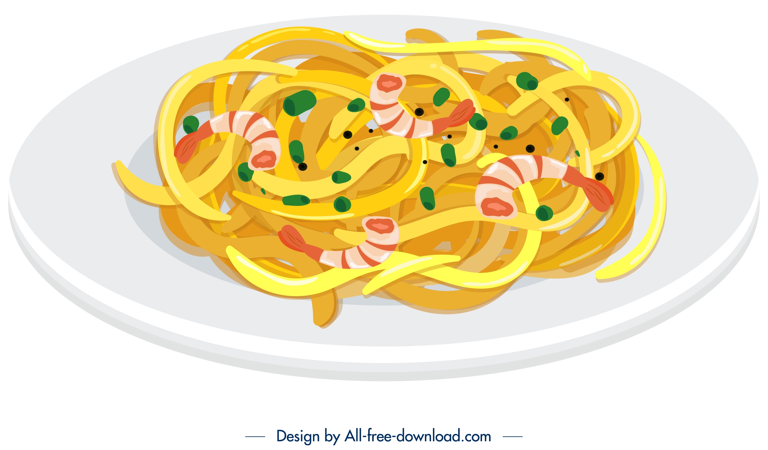 spaghetti breakfast icon colorful 3d design