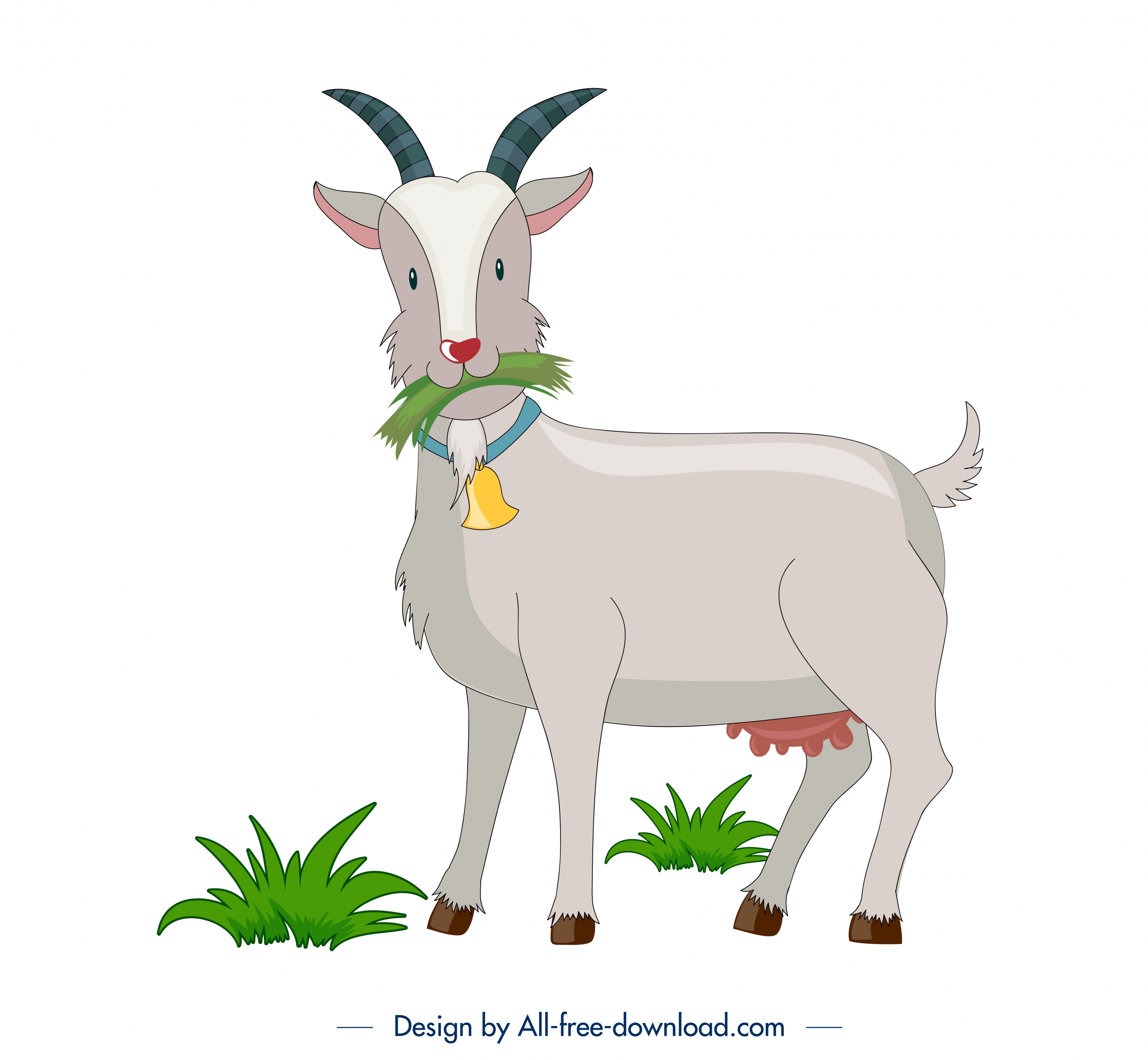 livestock background goat icon colored cartoon design