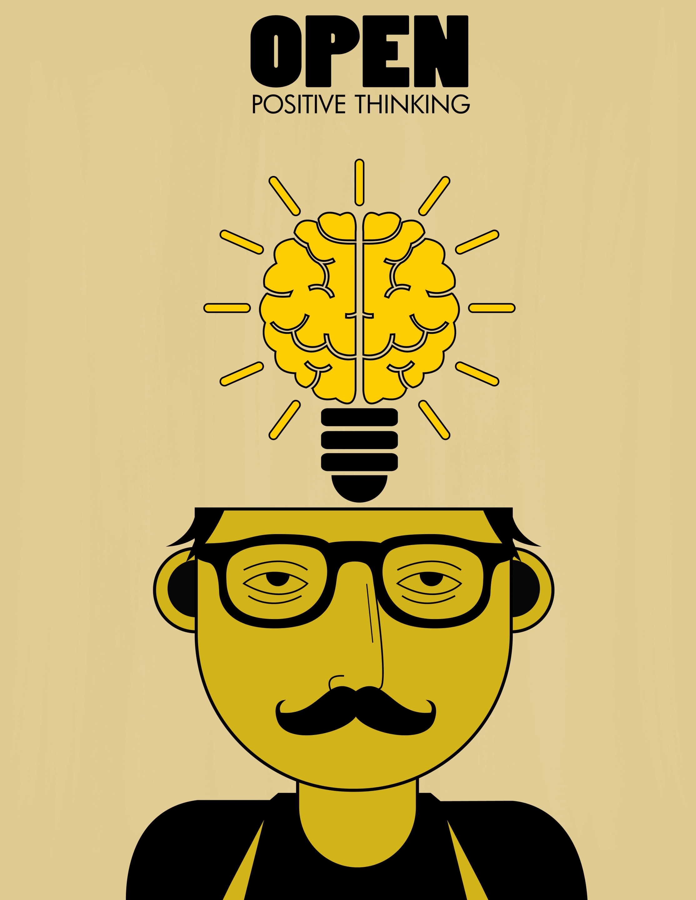 lifestyle background man head lightbulb brain icons decor