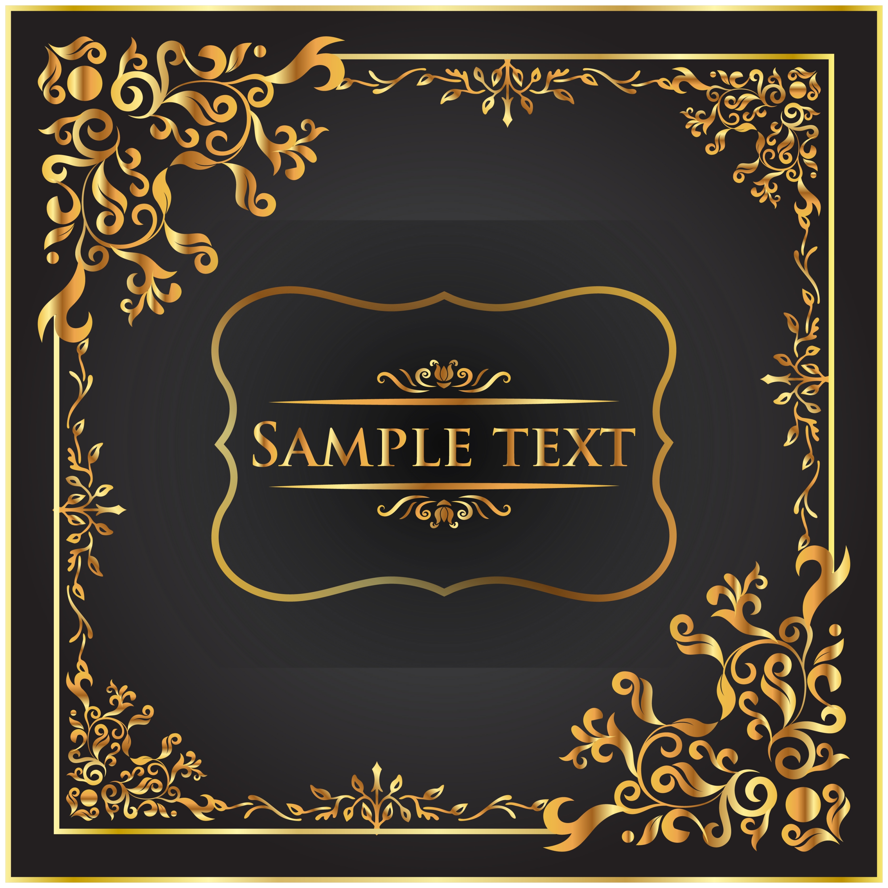 document decorative background luxury royal style golden decor