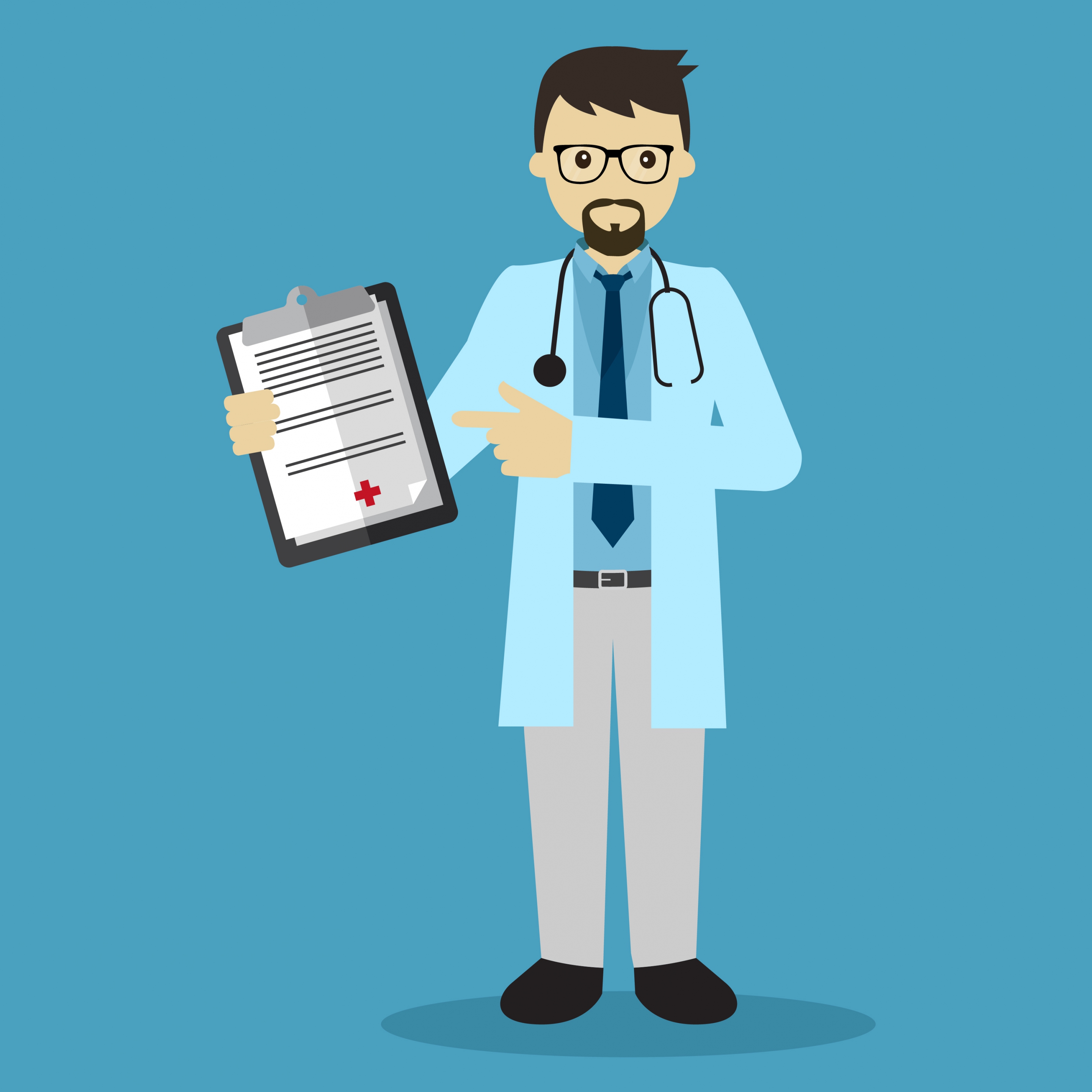 male doctor icon colorful cartoon style