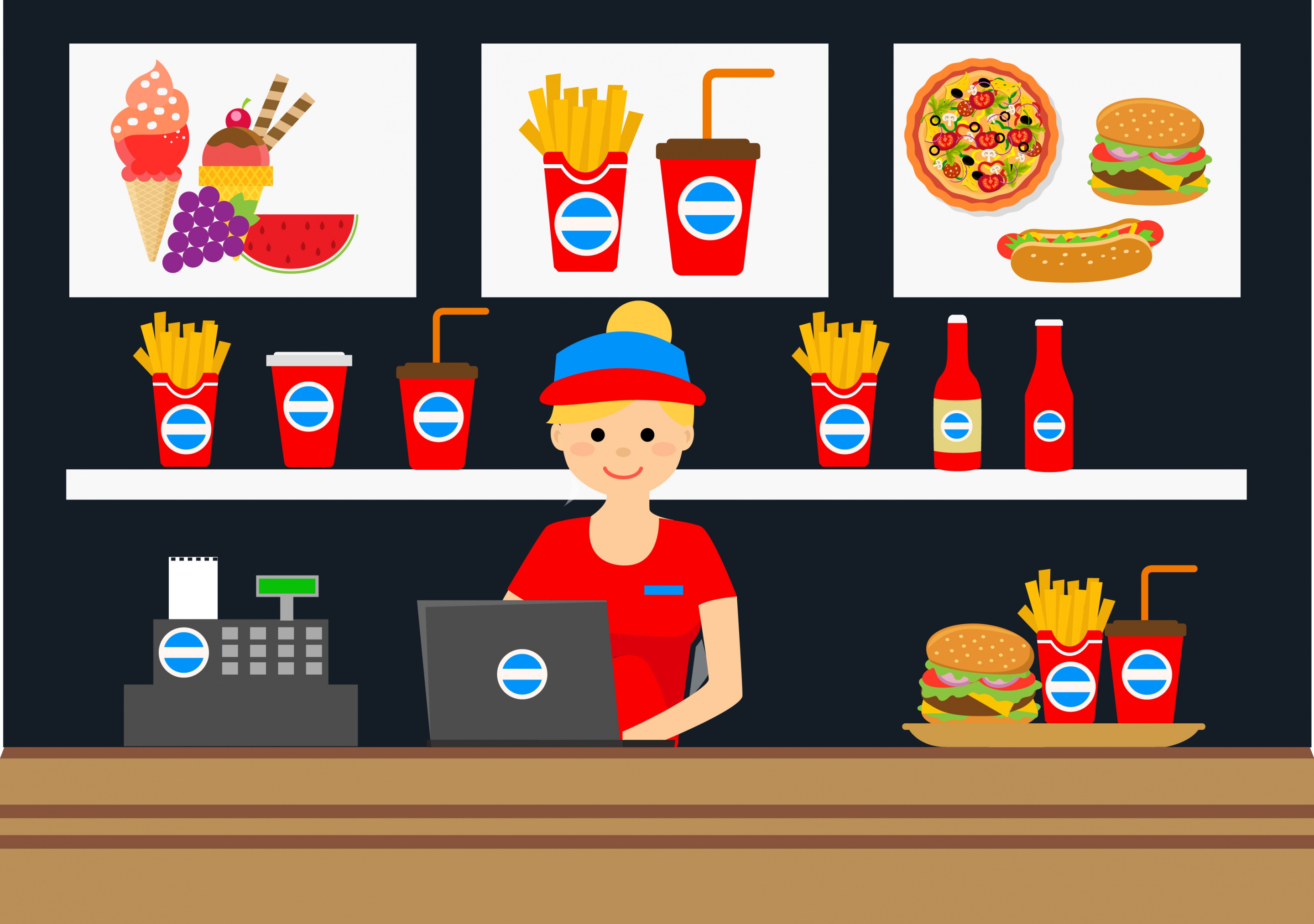 fast food store design food advertising display