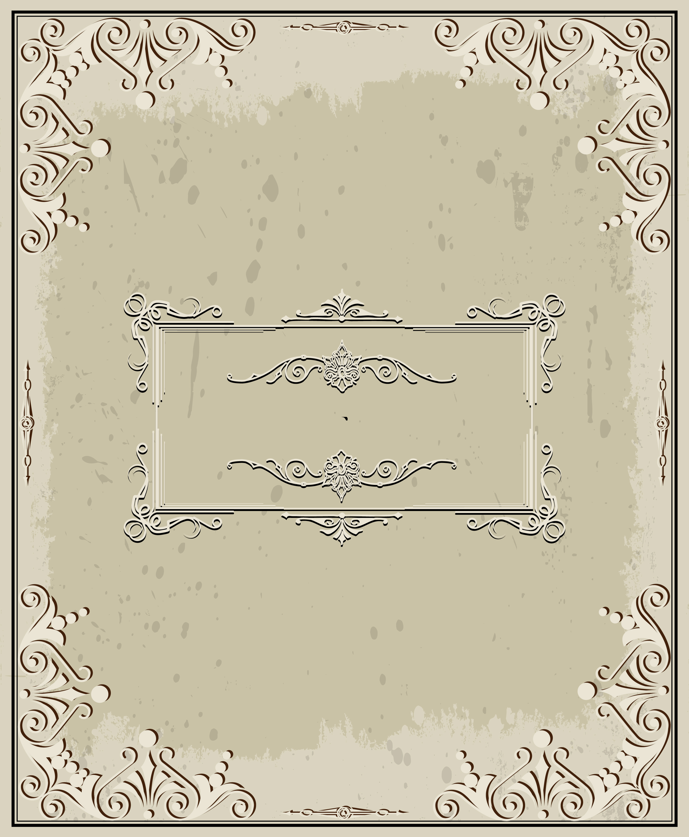 vintage background classical curves frame decoration