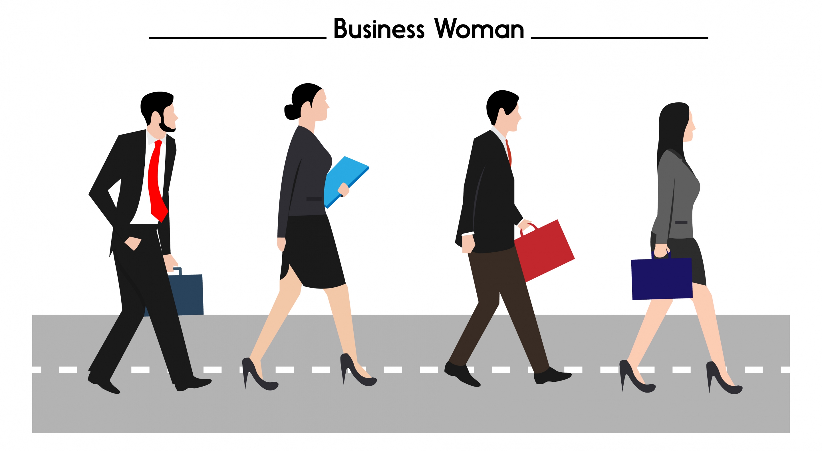 businessman and businesswoman concept design in color