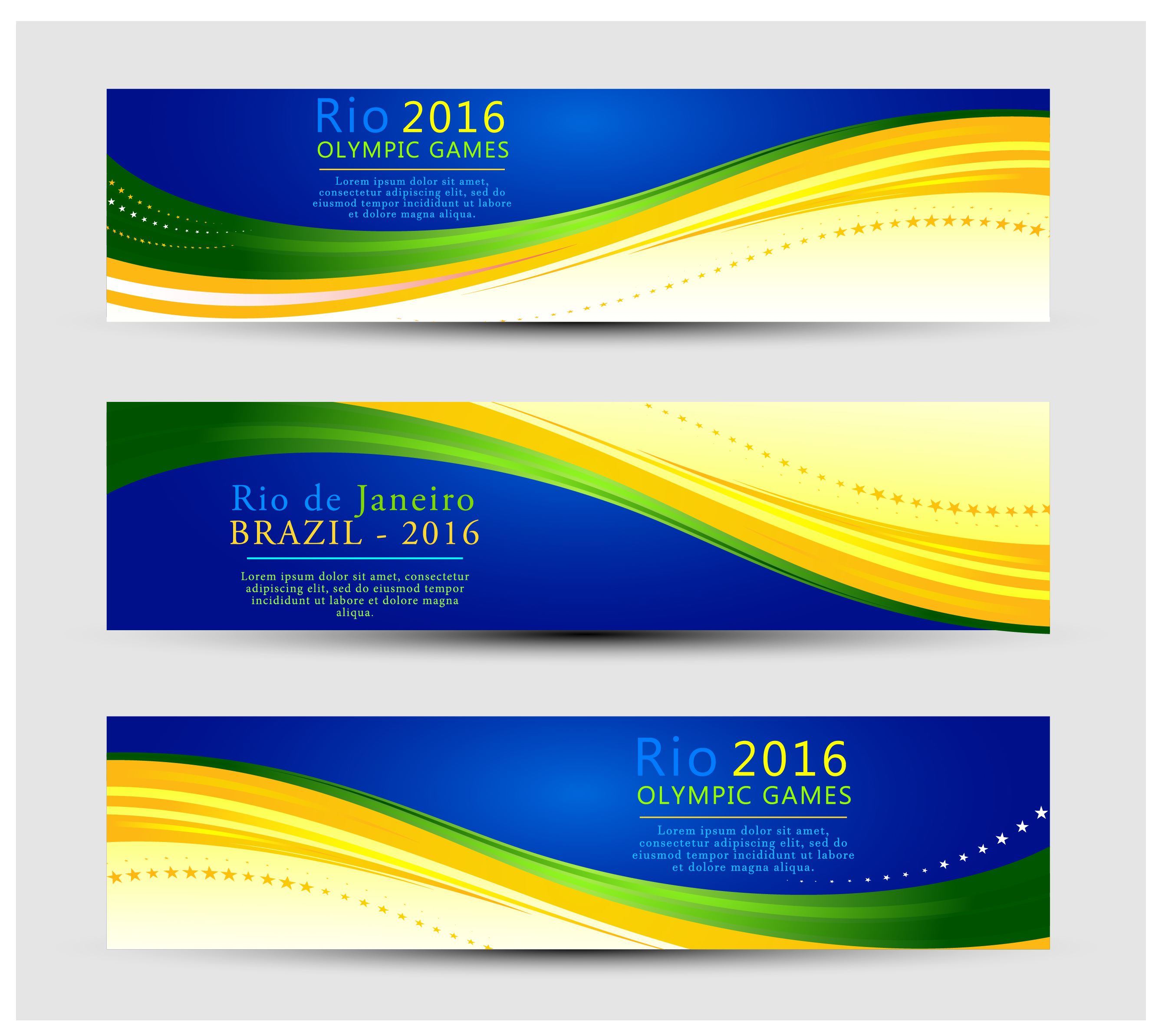 olympic rio de janeiro 2016 banner design templates