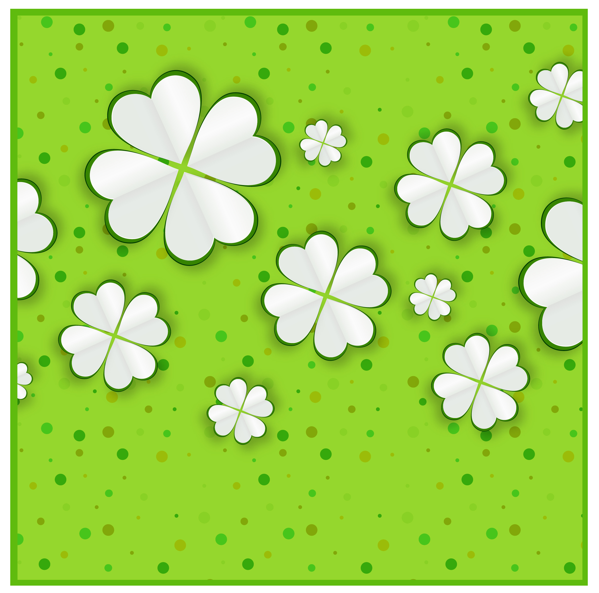 vector illustration of white flowers on green background