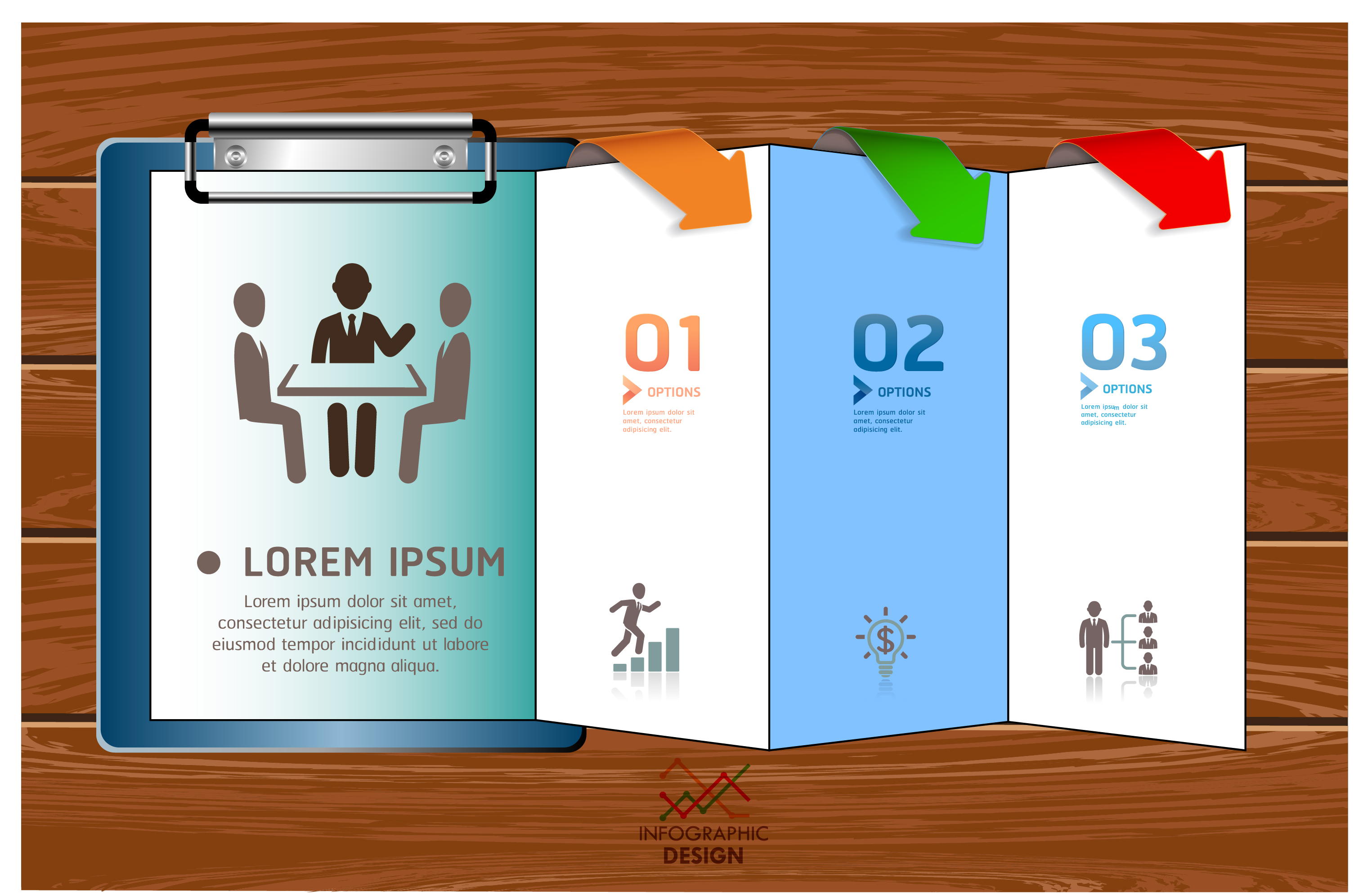 inforgraphic brochure design template