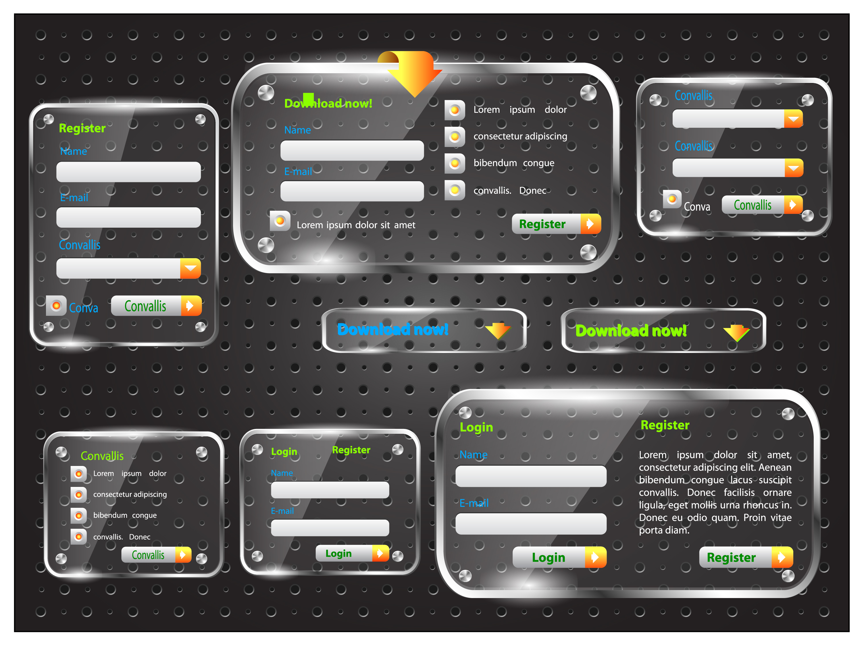 transparent web form set