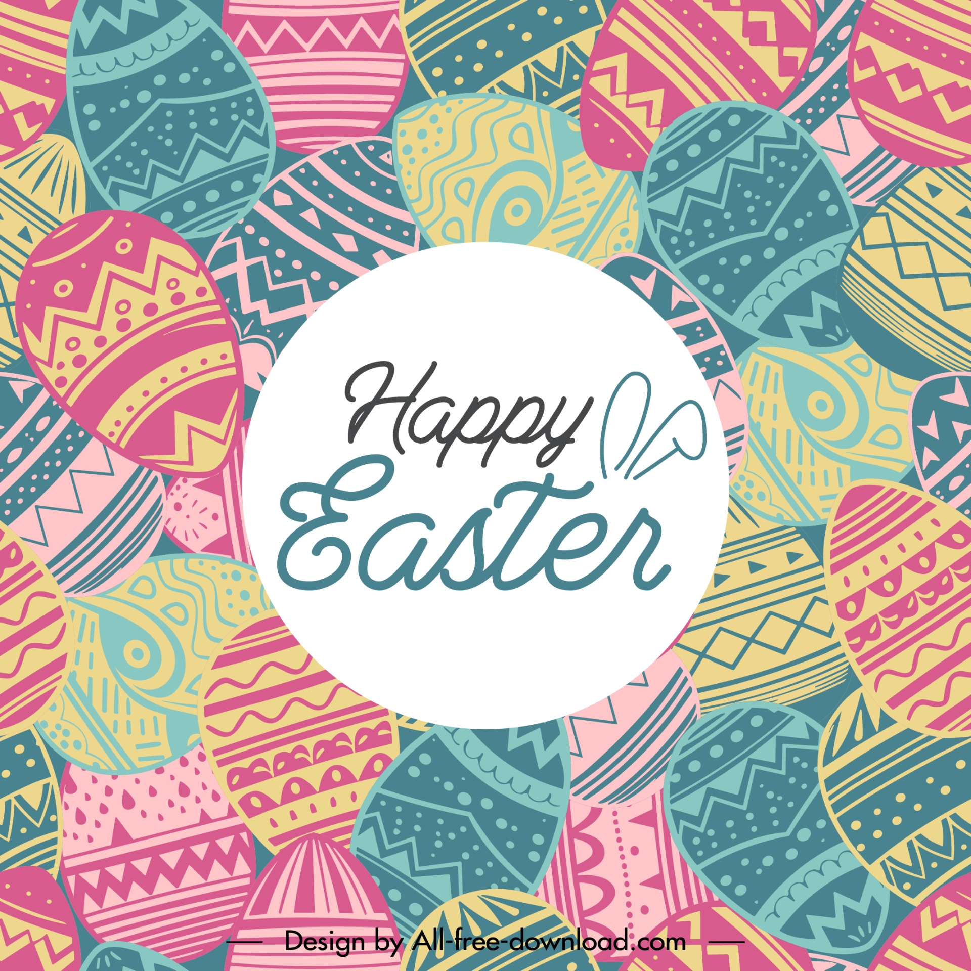 easter background preppy template flat classic eggs decor