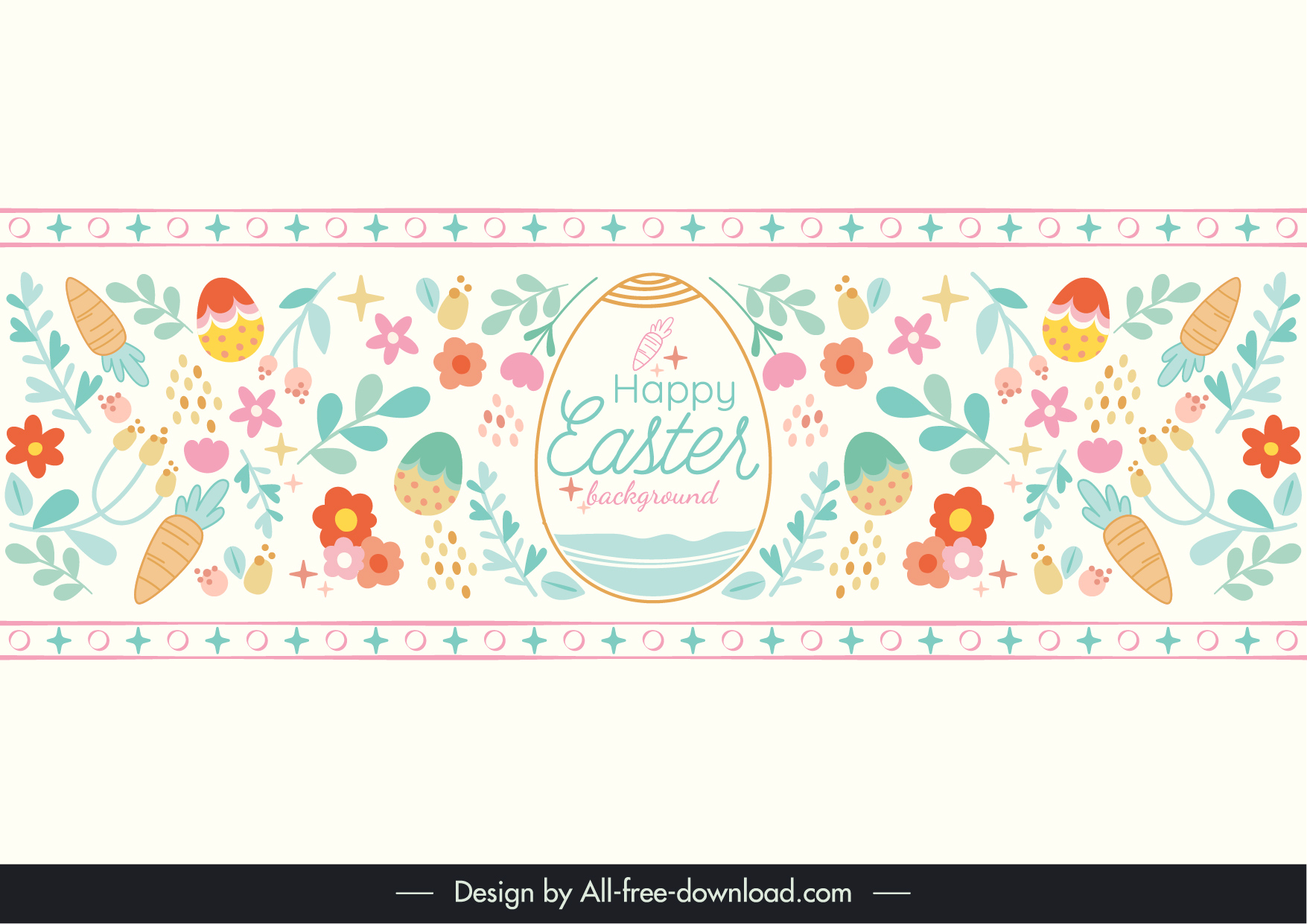 easter day banner template elegant symmetry