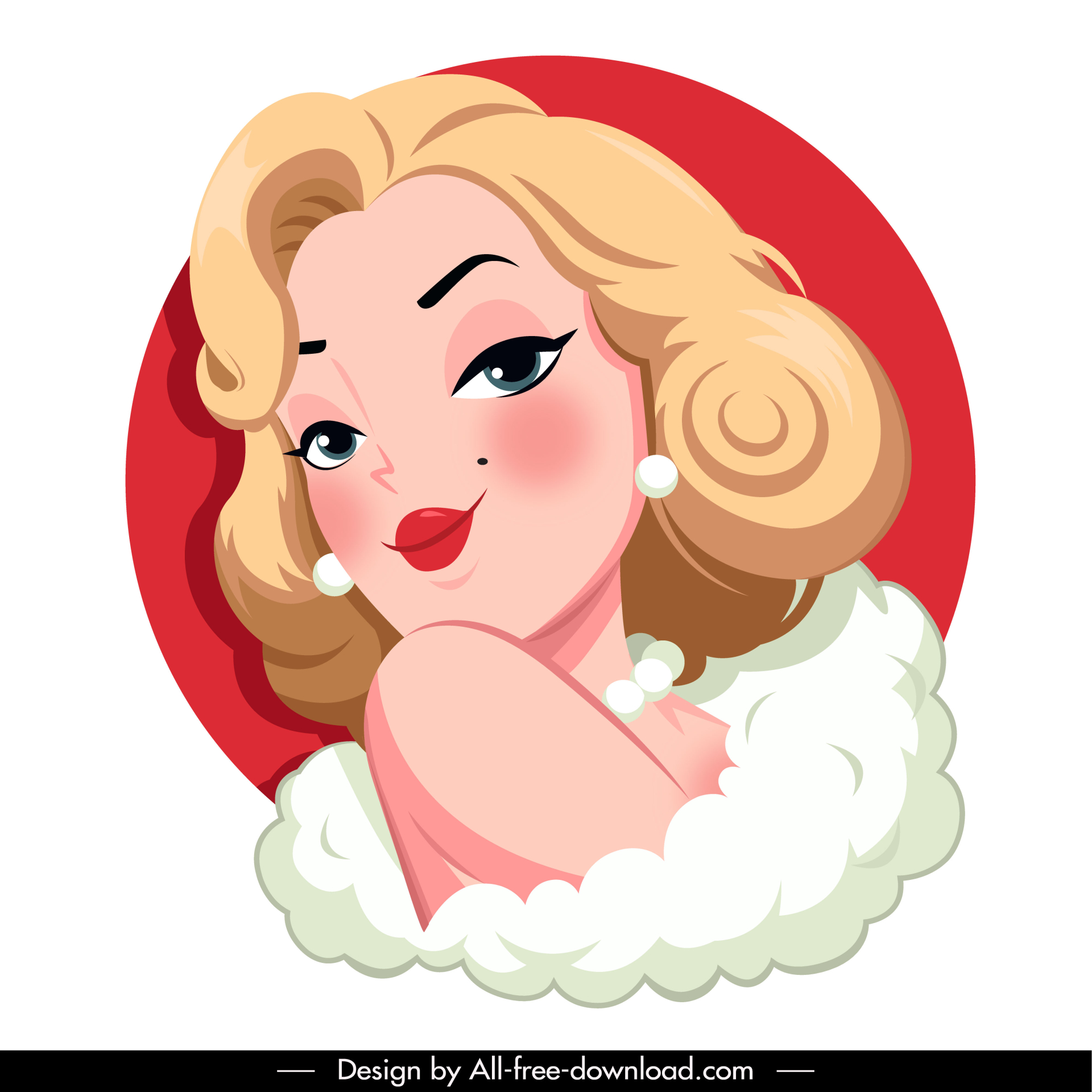 marilyn monroe icon comic cartoon character design 