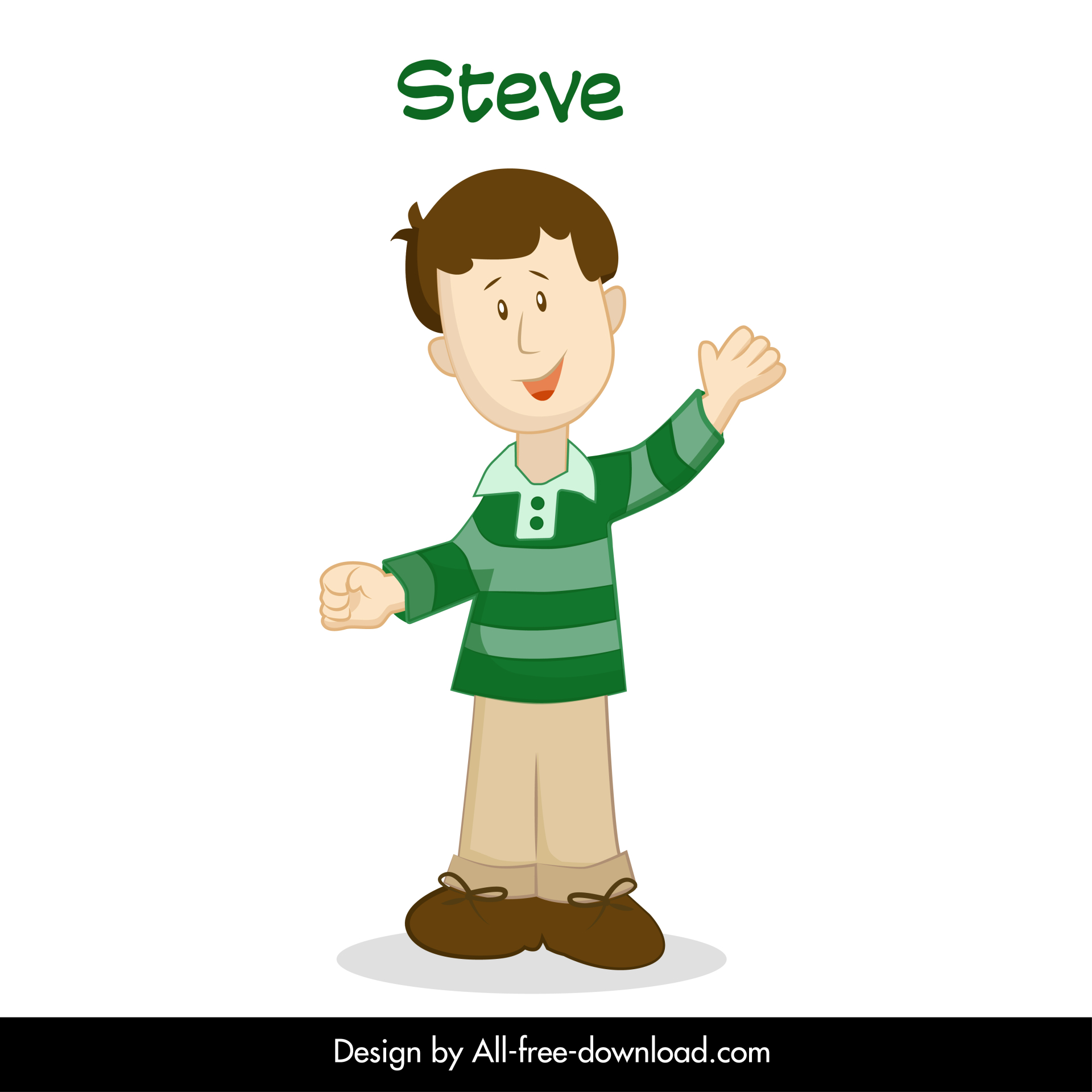 blues clues steve character icon cartoon design 