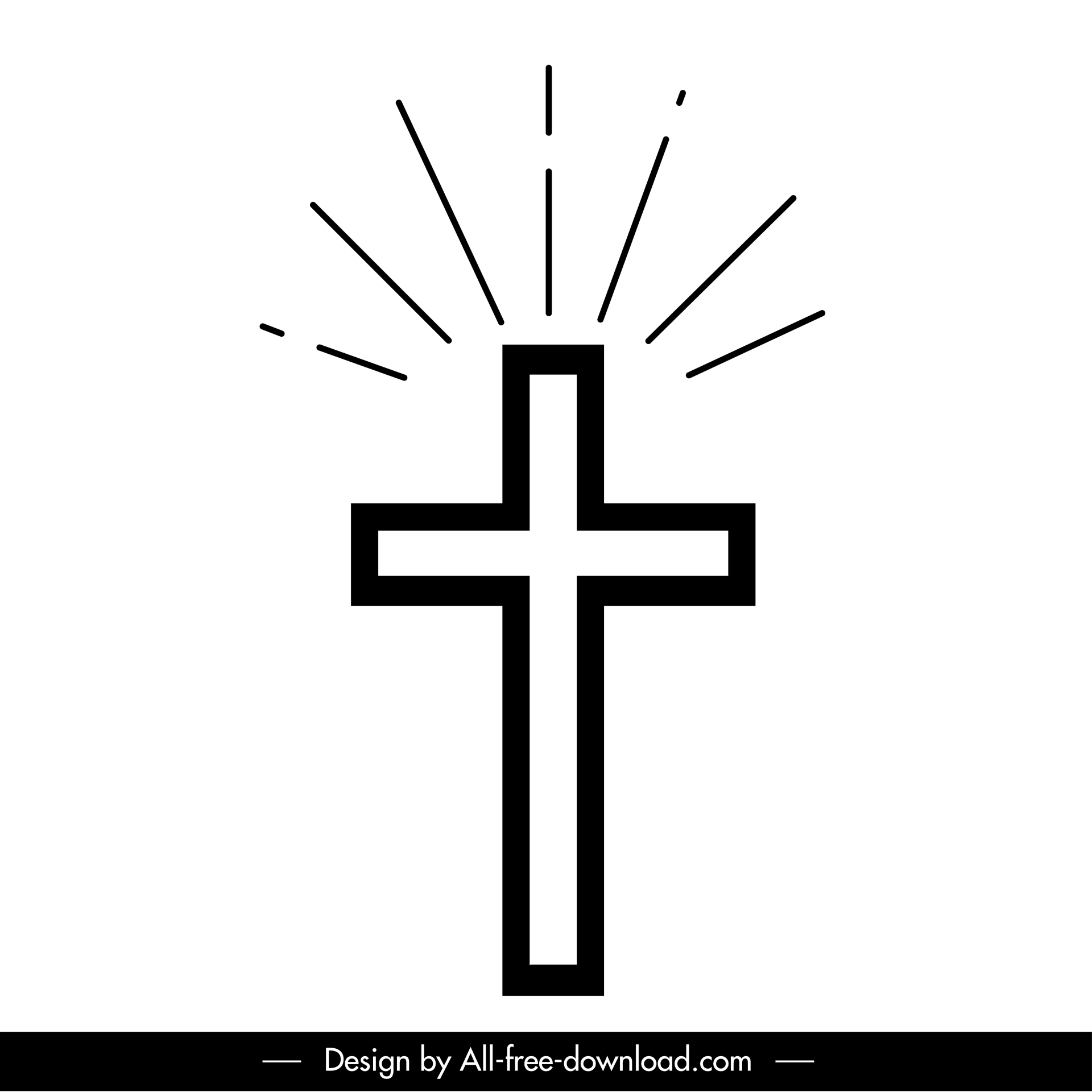 cross icon flat symmetric classic outline