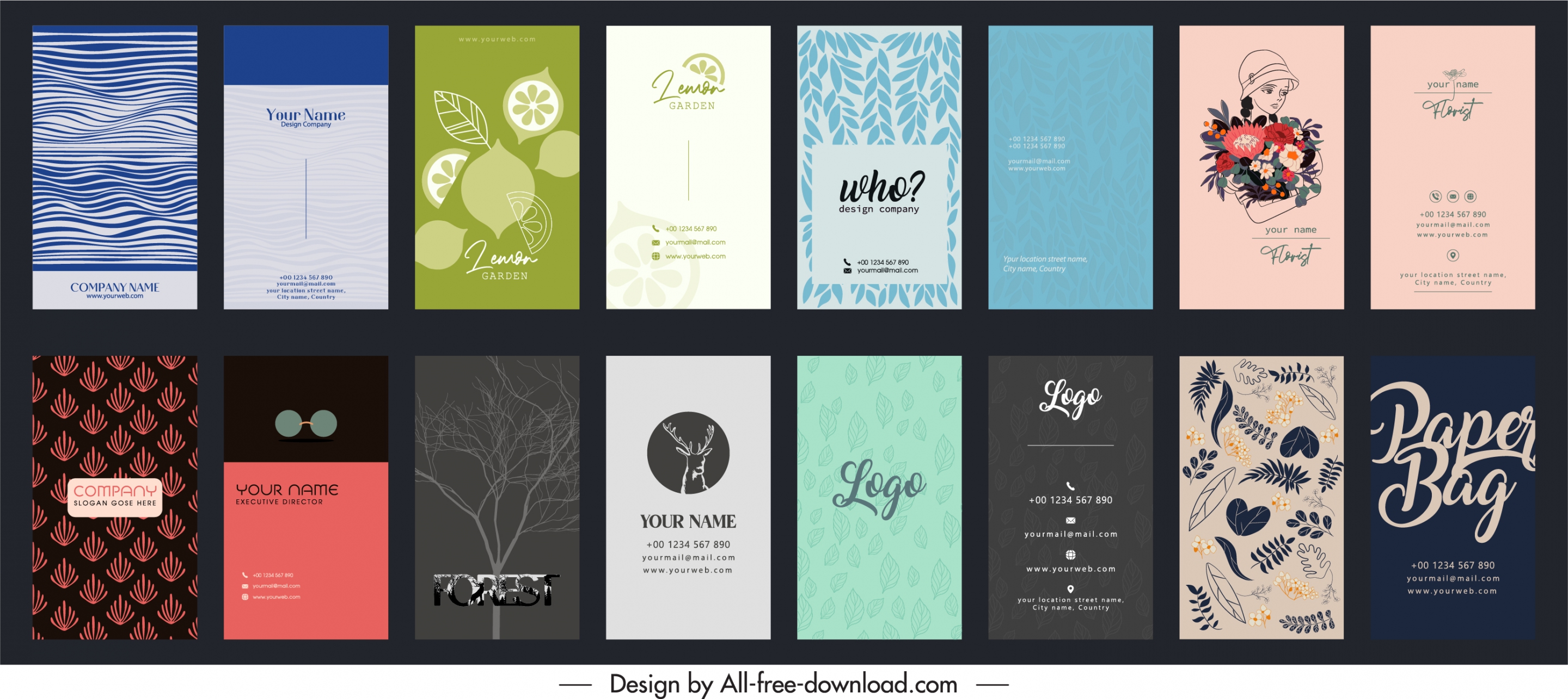 business card templates elegant classical decor