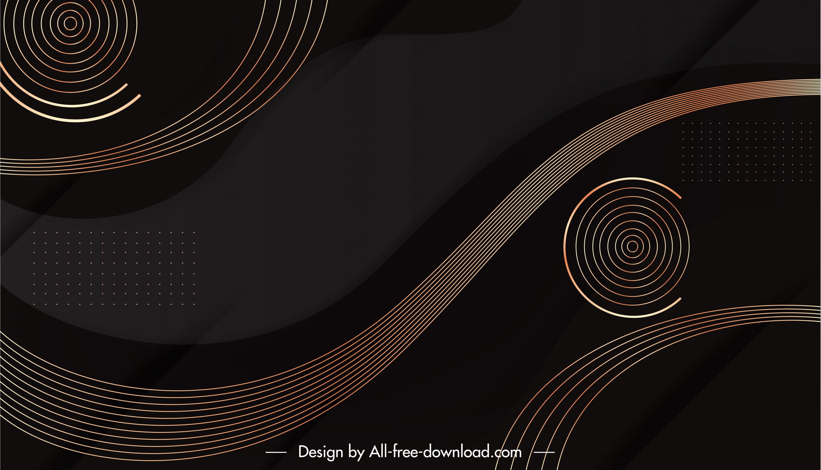 decorative background template elegant dark circles curves shapes