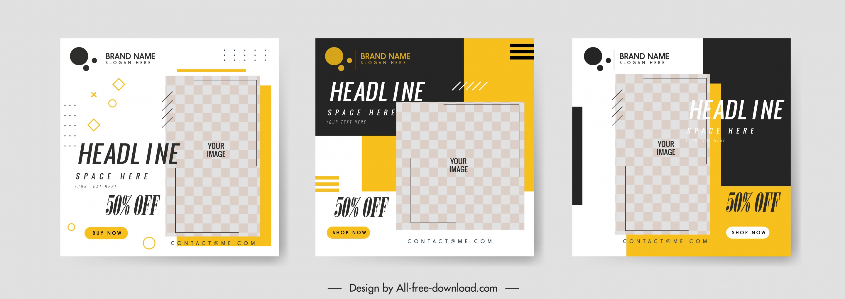 sales leaflet templates flat checkered decor