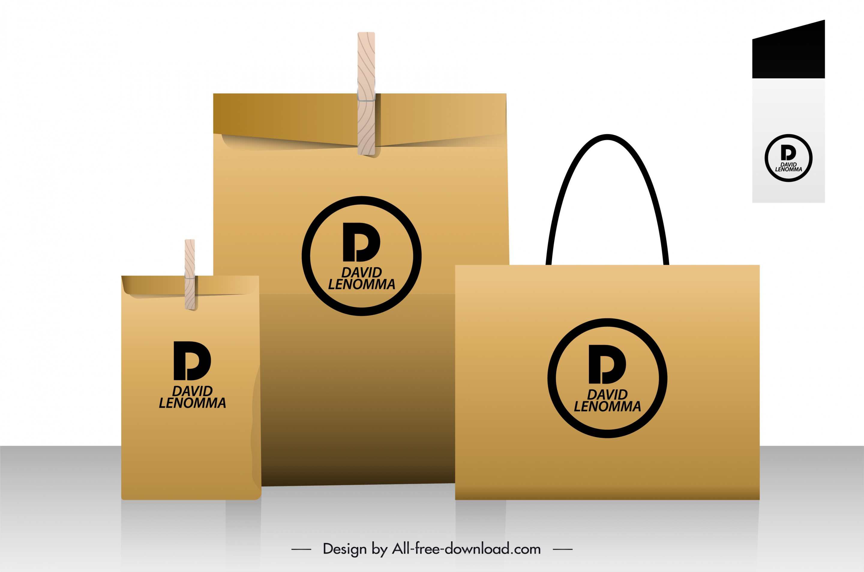 package bag advertising banner shiny colored design