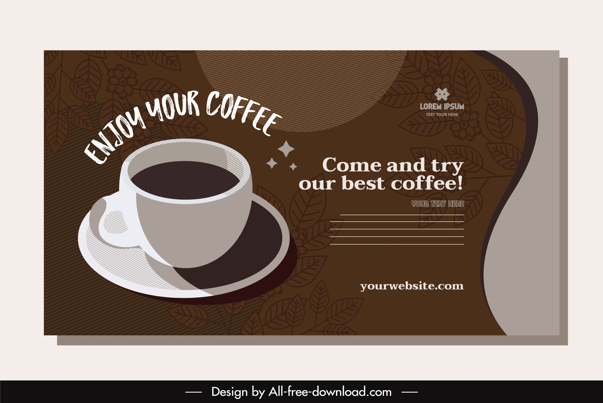 coffee banner template dark classic elegance