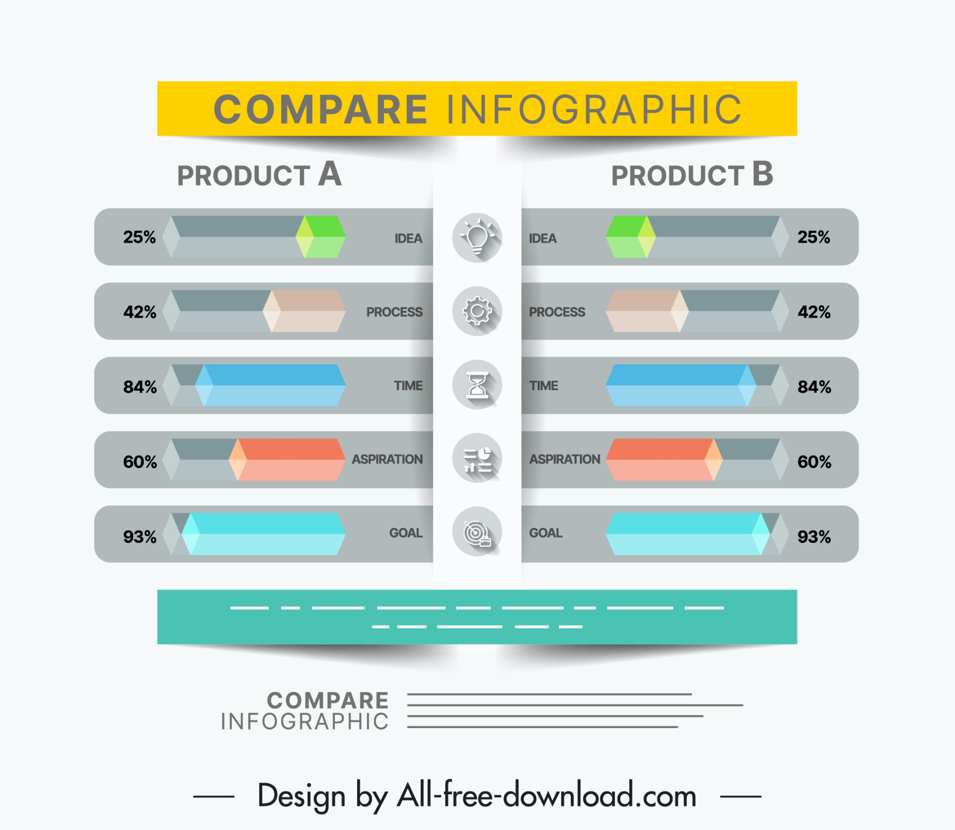 compare infographic template  3d cubes shapes