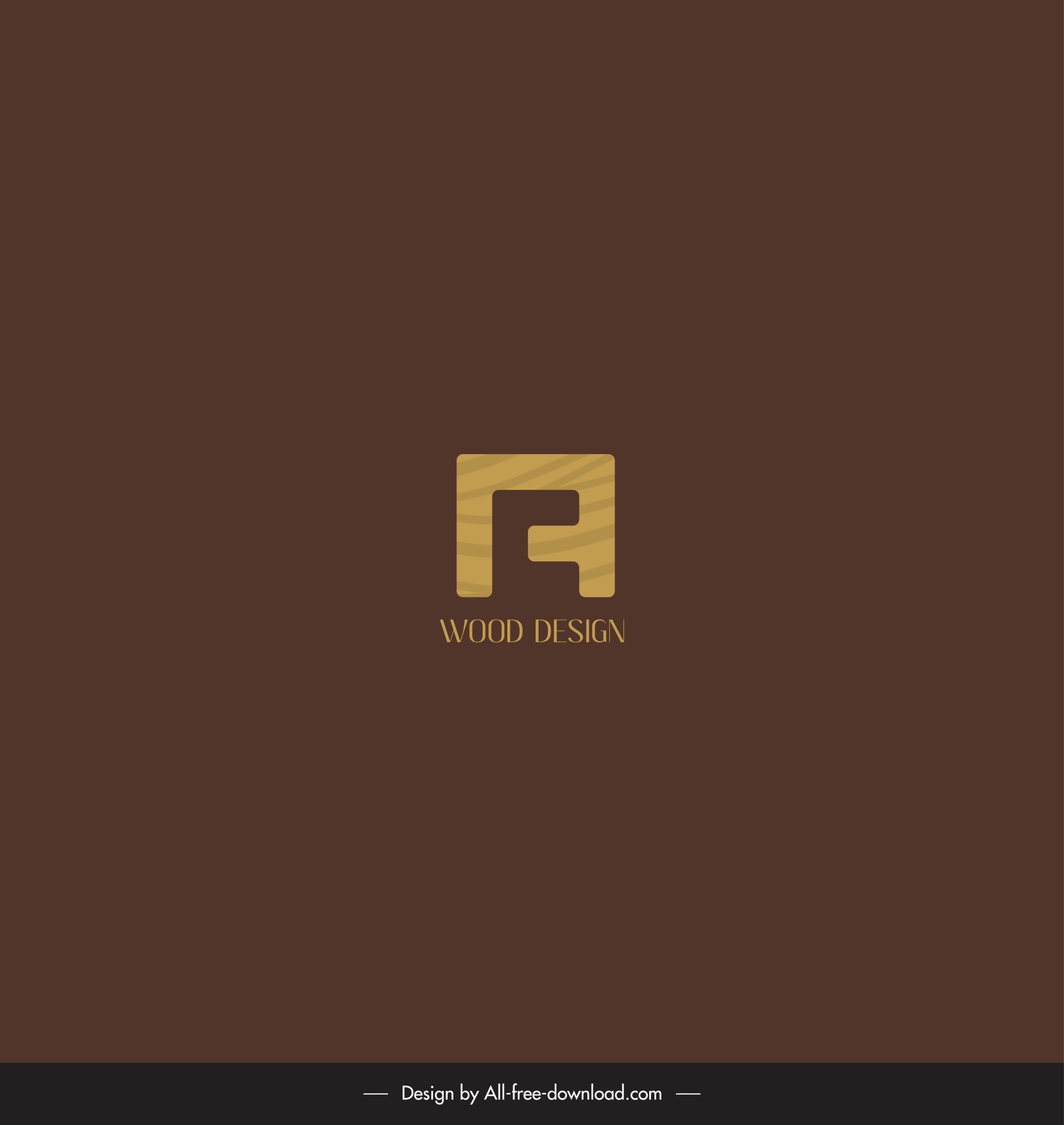 ac logo design wood template dark flat geometry 