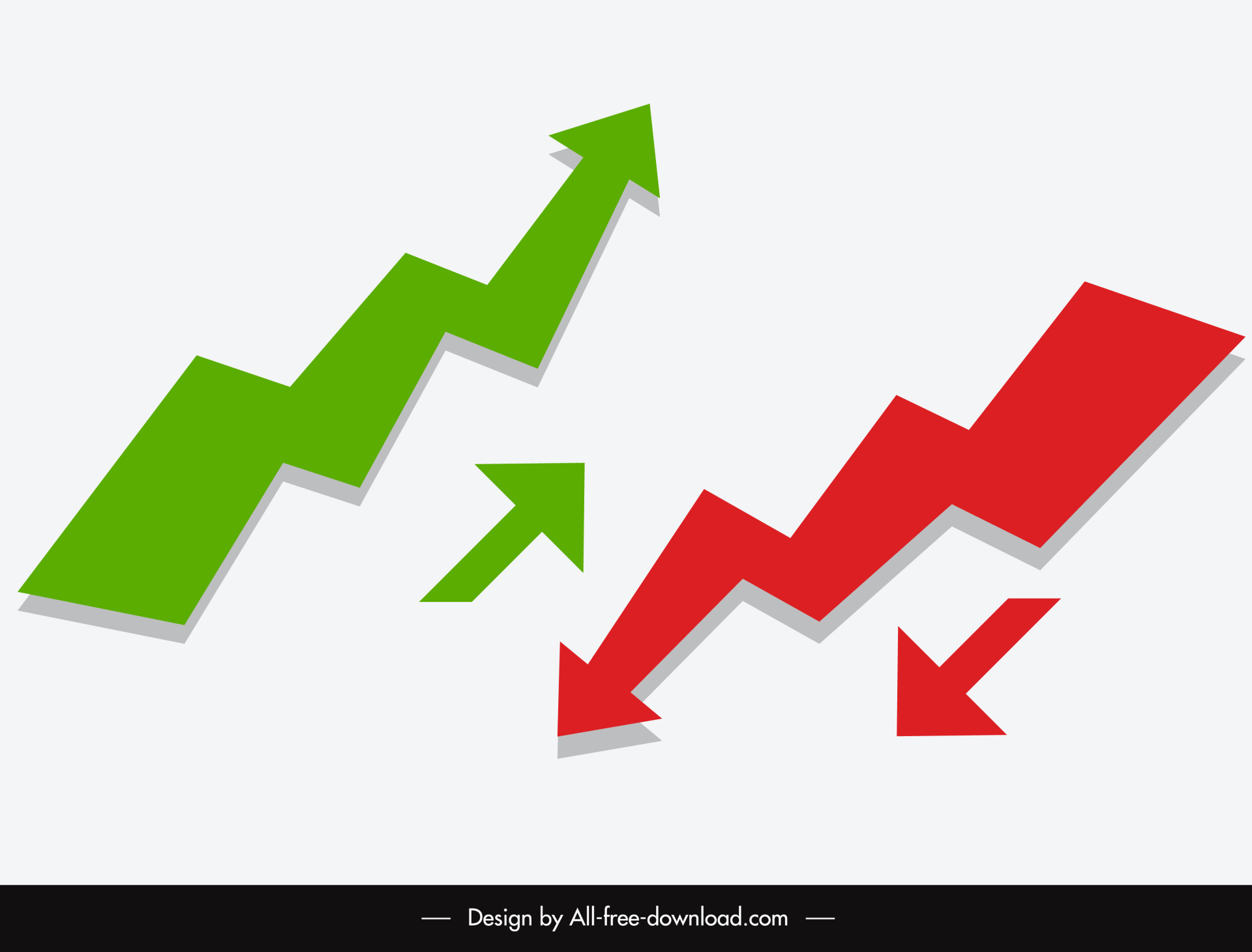 stock analysis design elements flat arrows shapes sketch