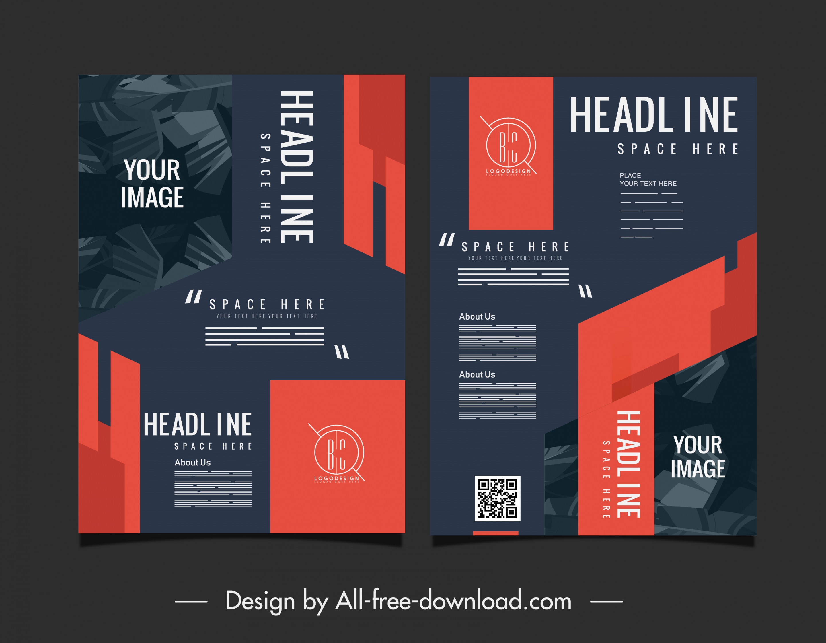 brochure template classic elegant dark decor