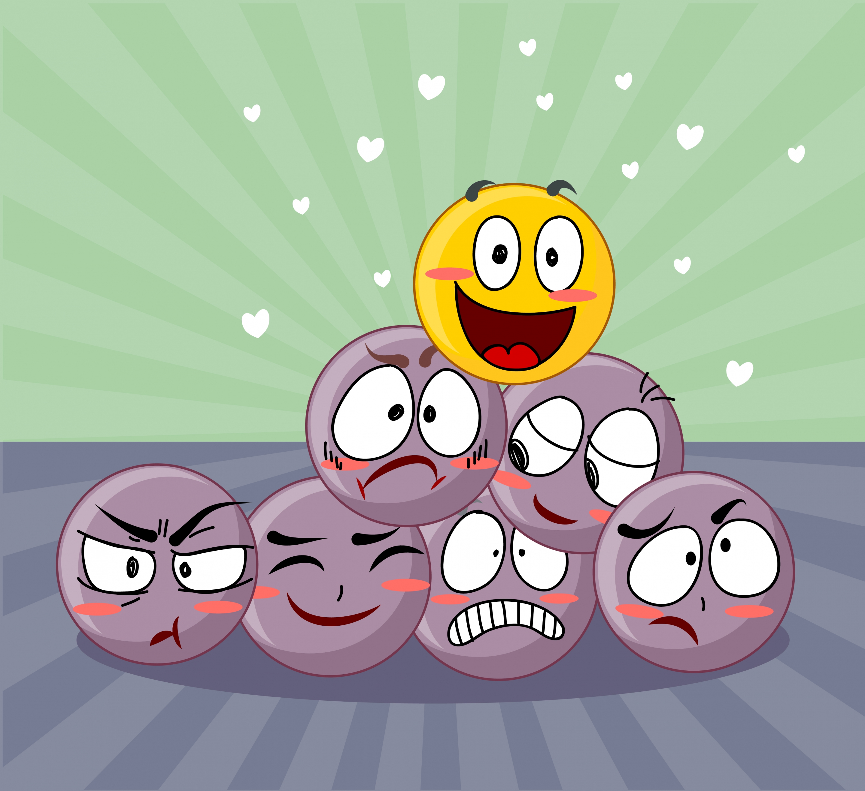 emoticon background positive negative theme cute emoticon design