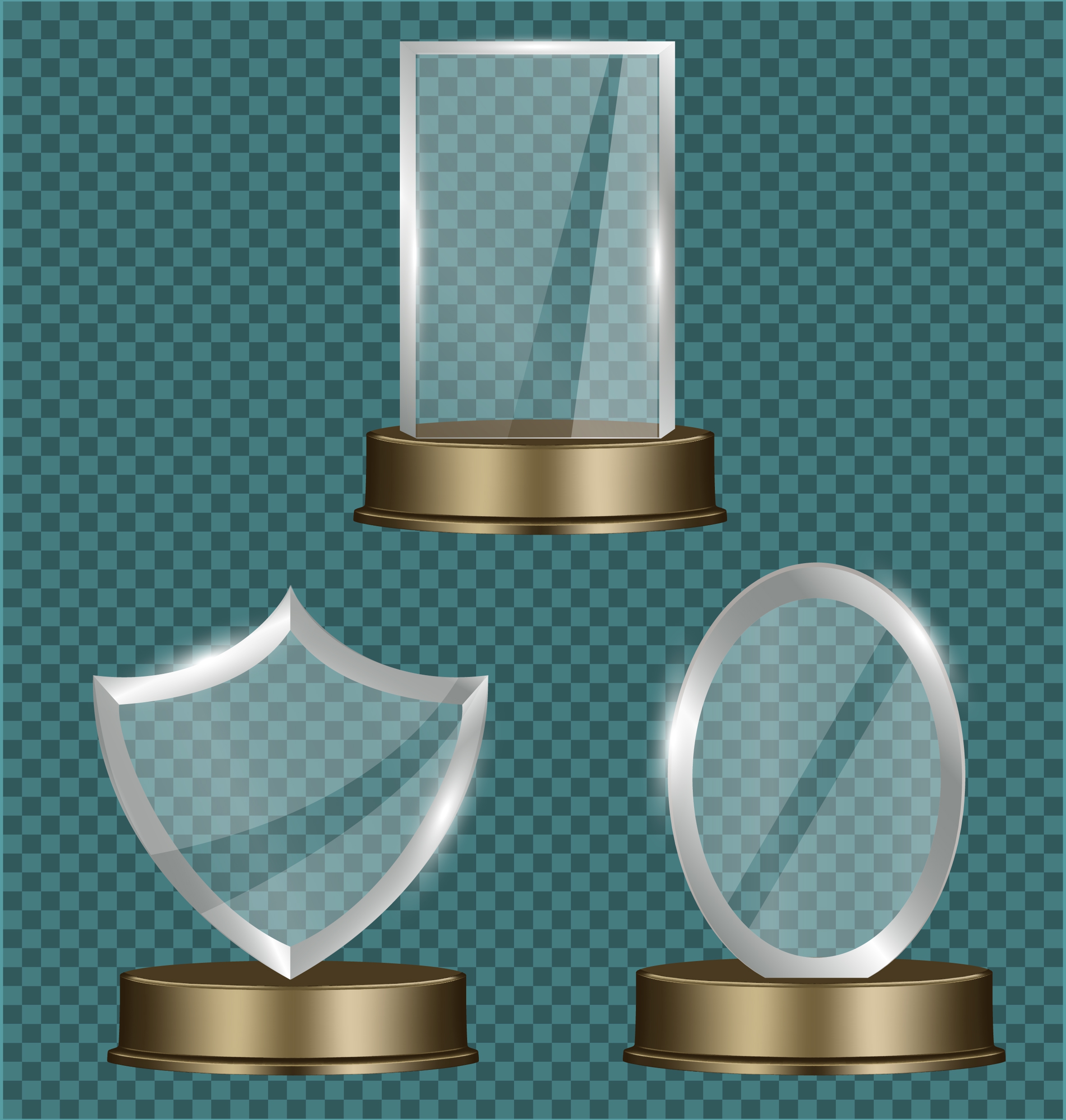 reward icons collection 3d shiny transparent decor