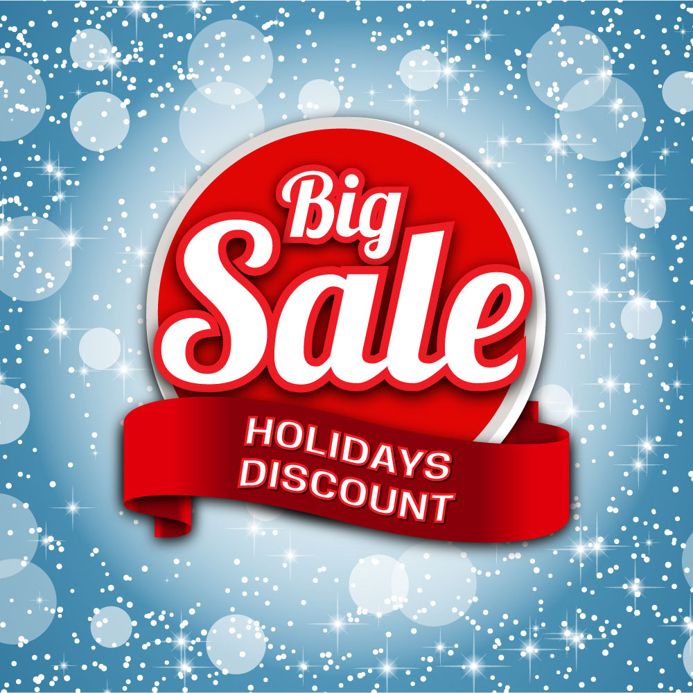 big sale banner on sparkle bright background