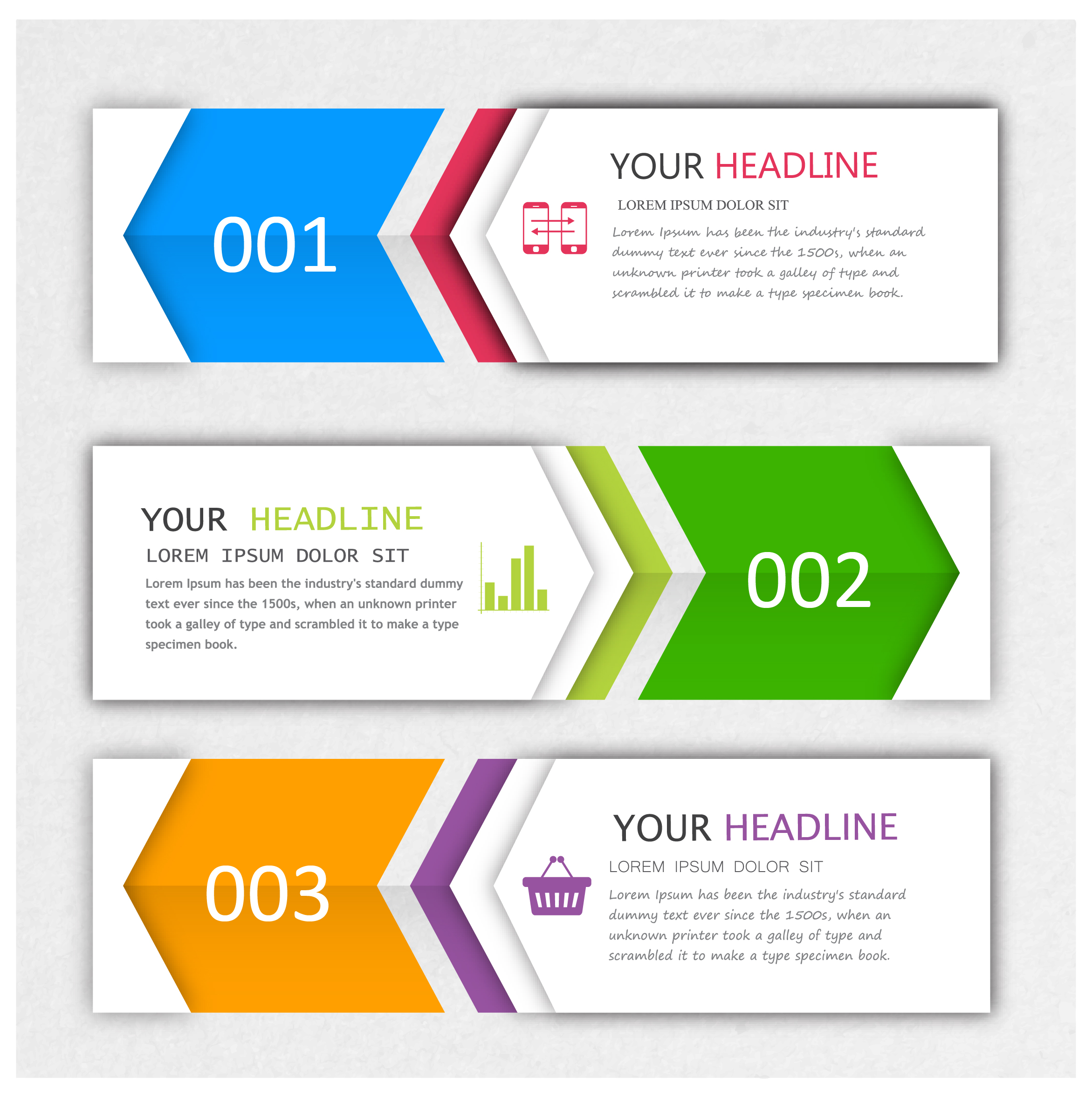 modern style infographic banner design sets