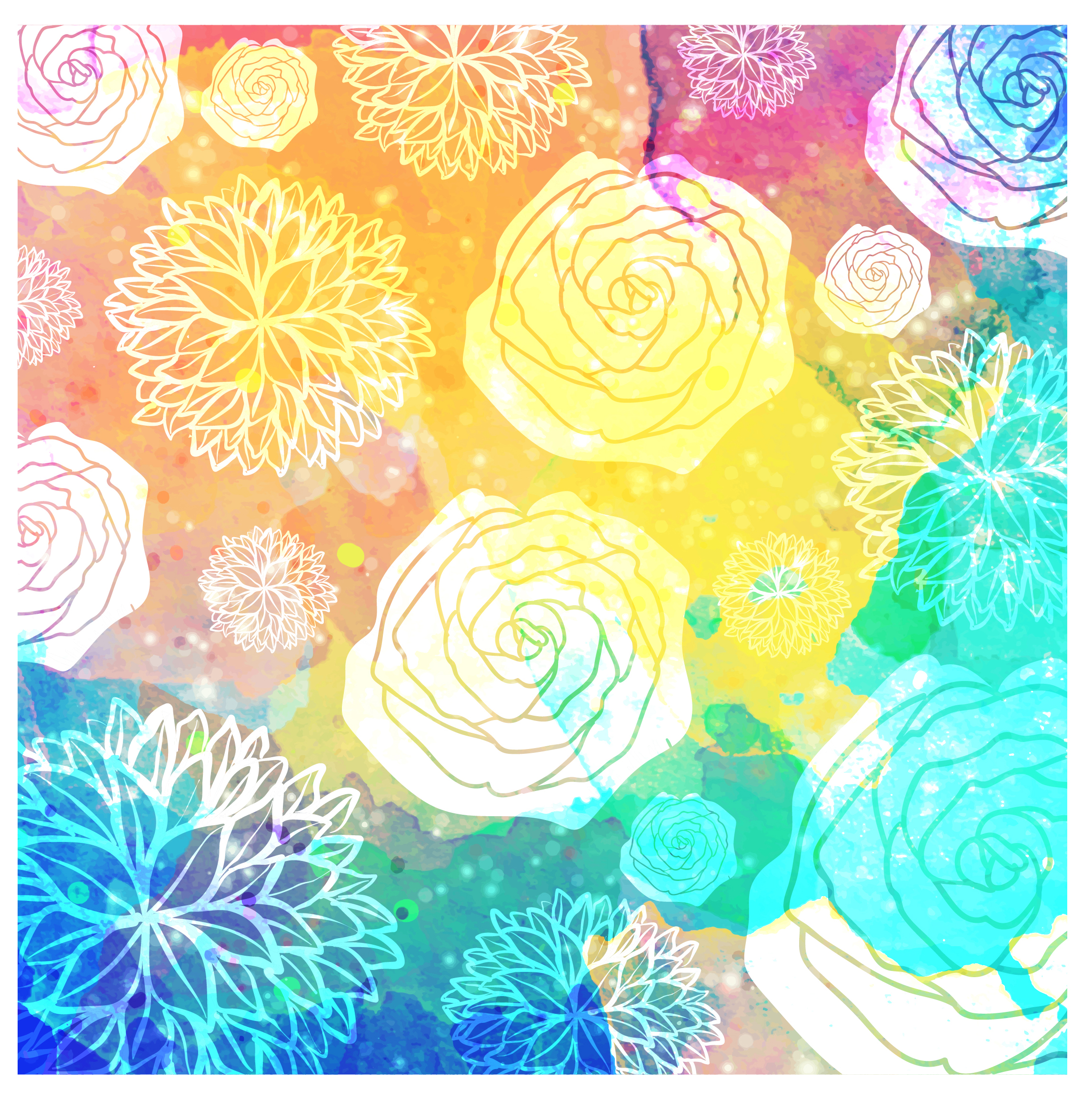 watercolor rose background