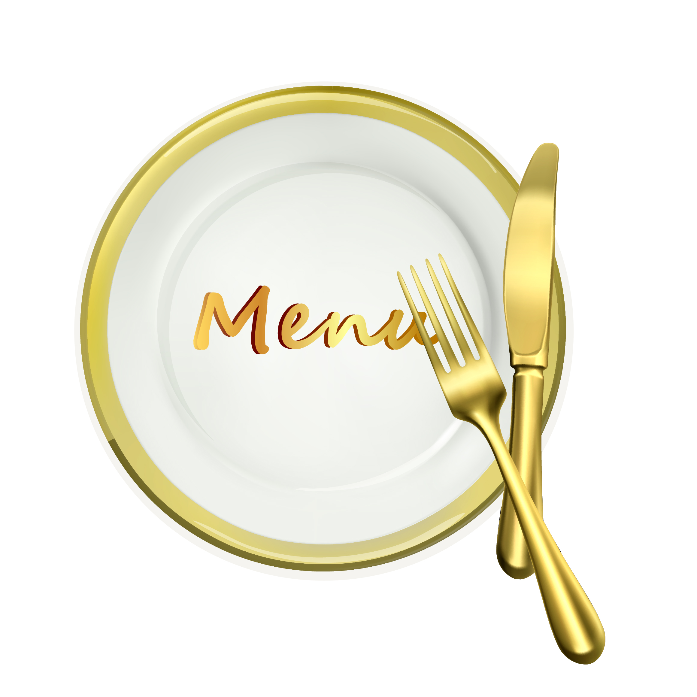 restaurant menu symbol disk with fork and spoon