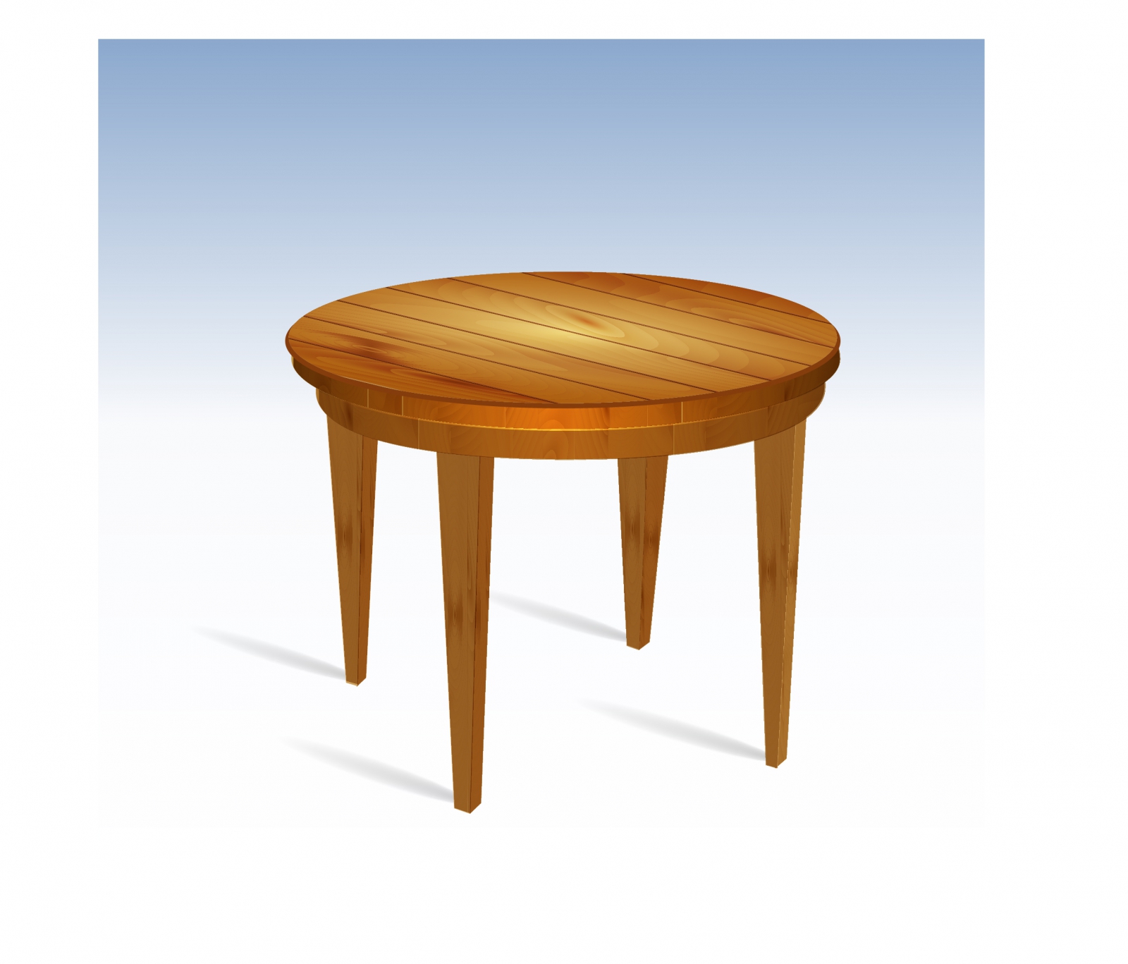 Empty Round Wood Table