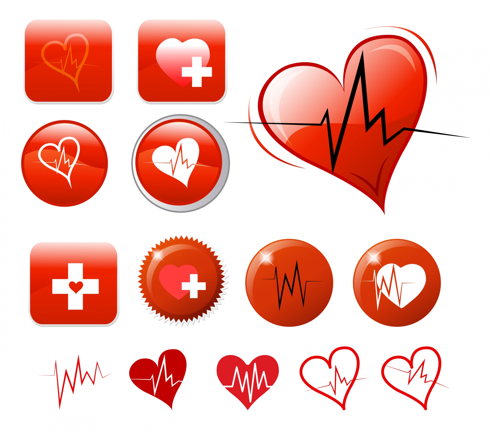 Heart attack icons