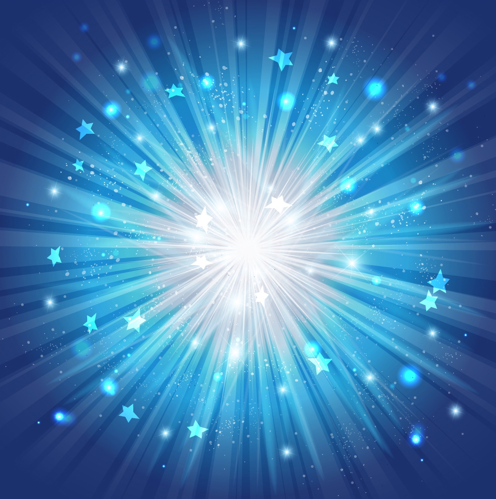 Blue Star Burst Background