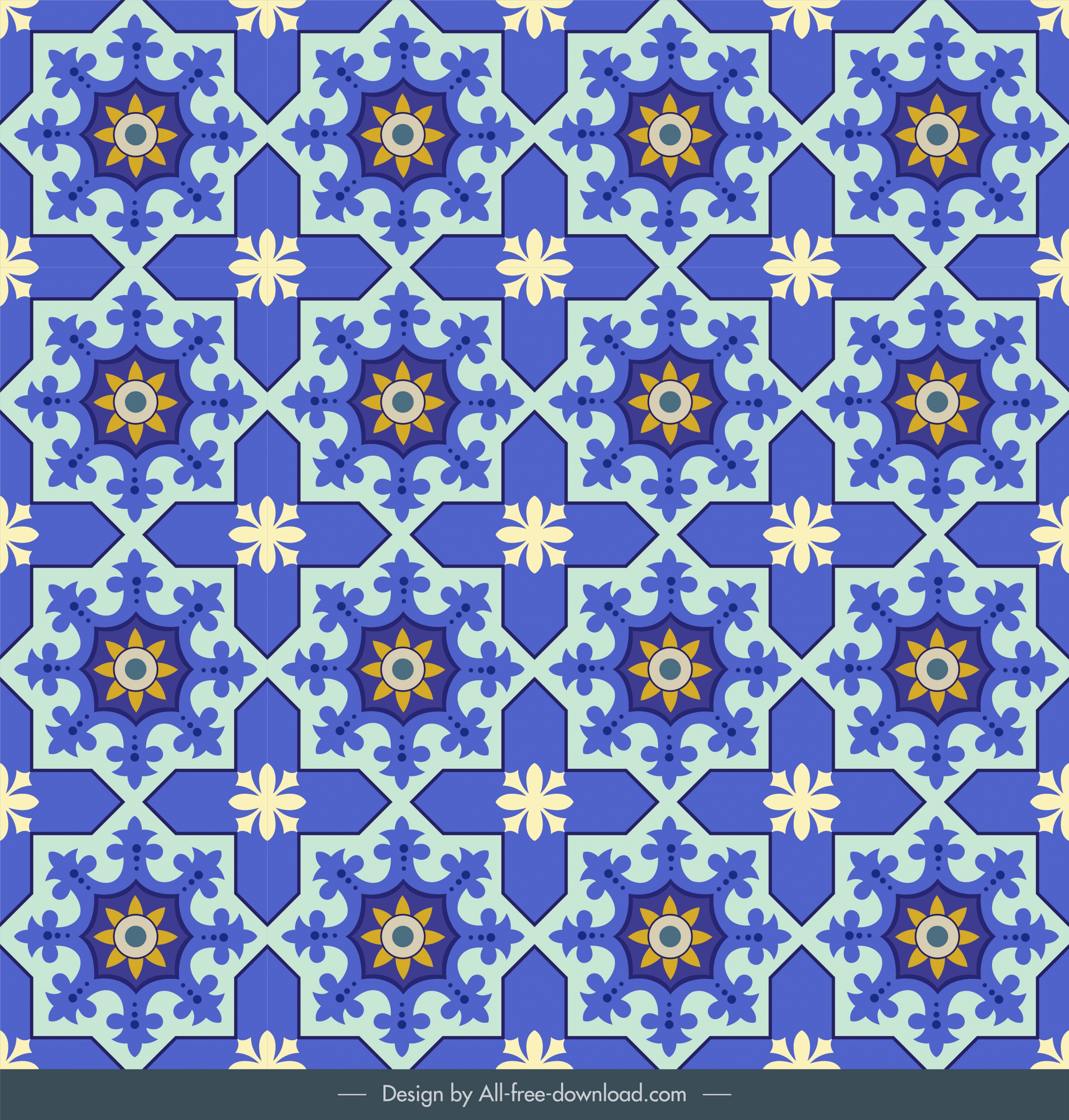 pattern template classical symmetrical repeating flat sketch