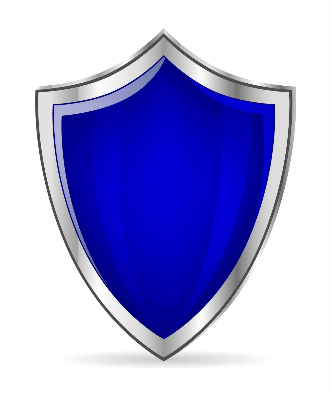 Blue glossy shield