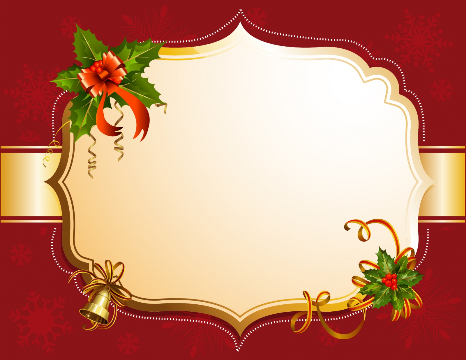 Red christmas frame