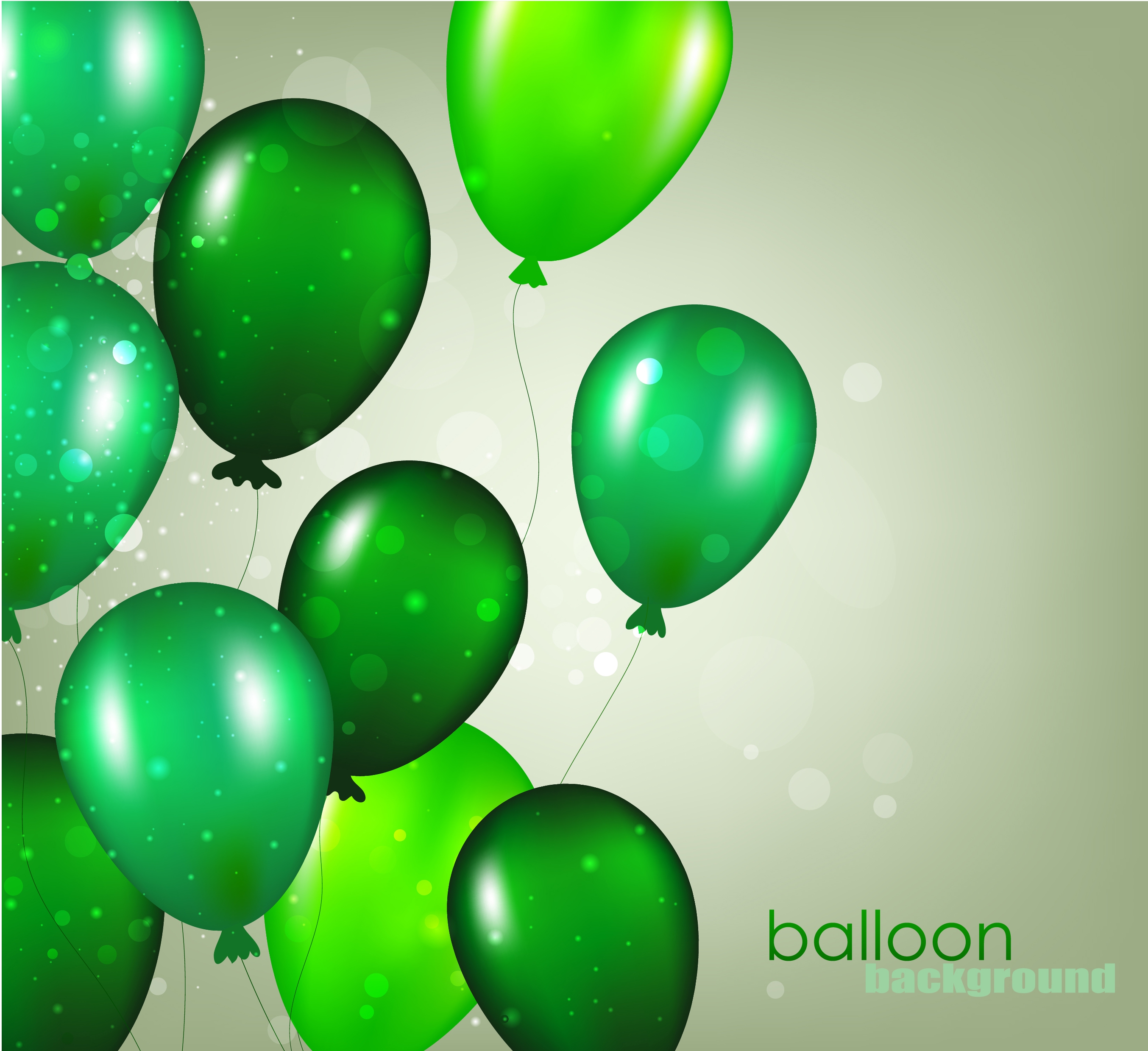 balloon background shiny green decoration