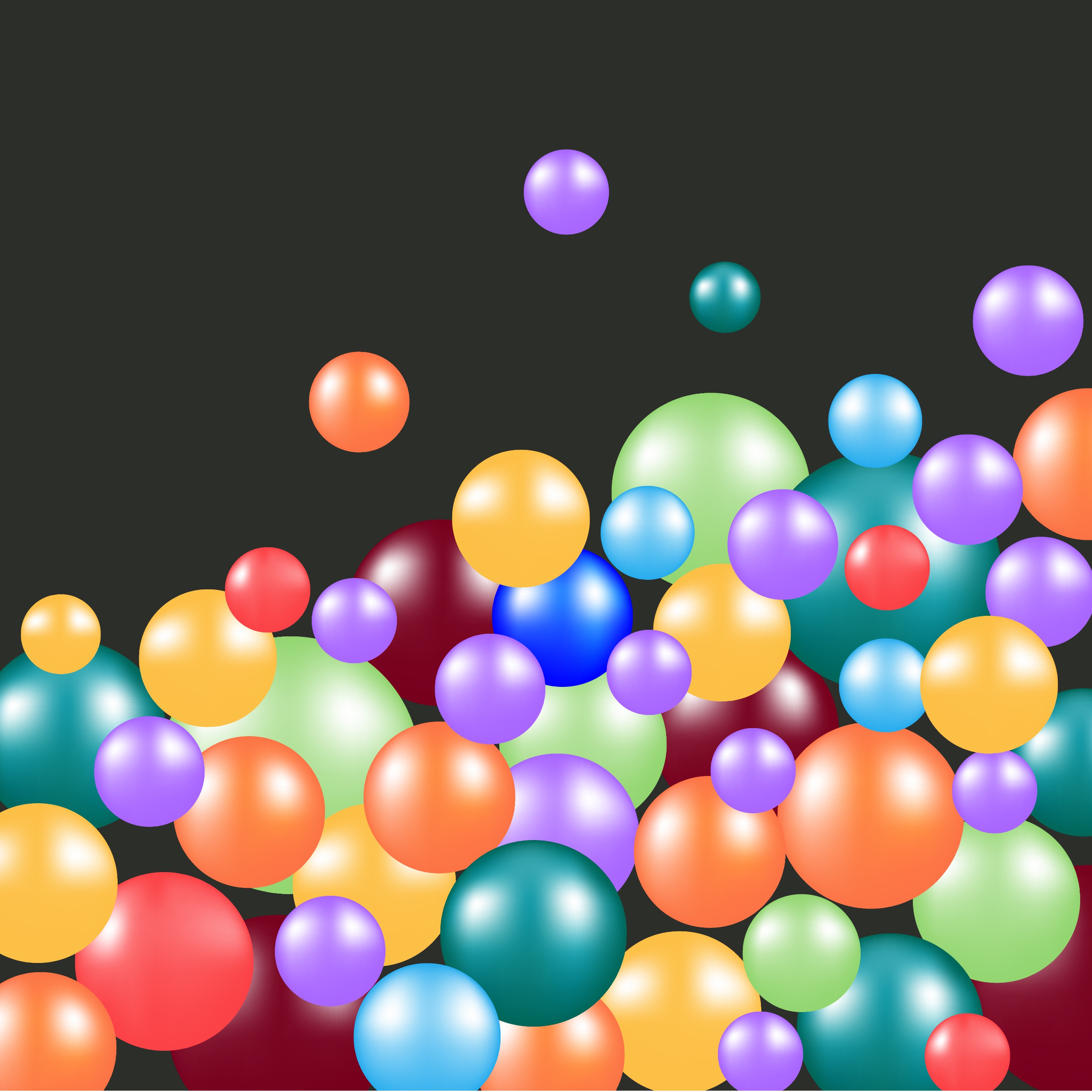 colorful floating balls background